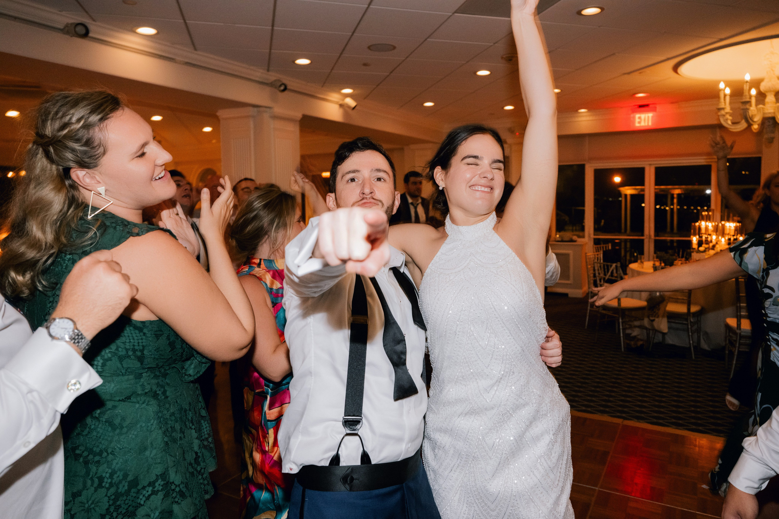 a group of people dancing