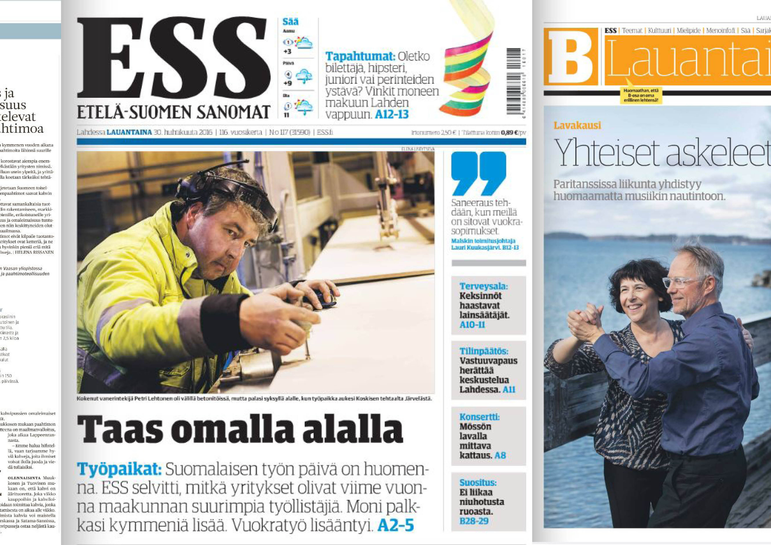 Lehdelle. Valokuvaaja Lahti, Helsinki Elena Salonen