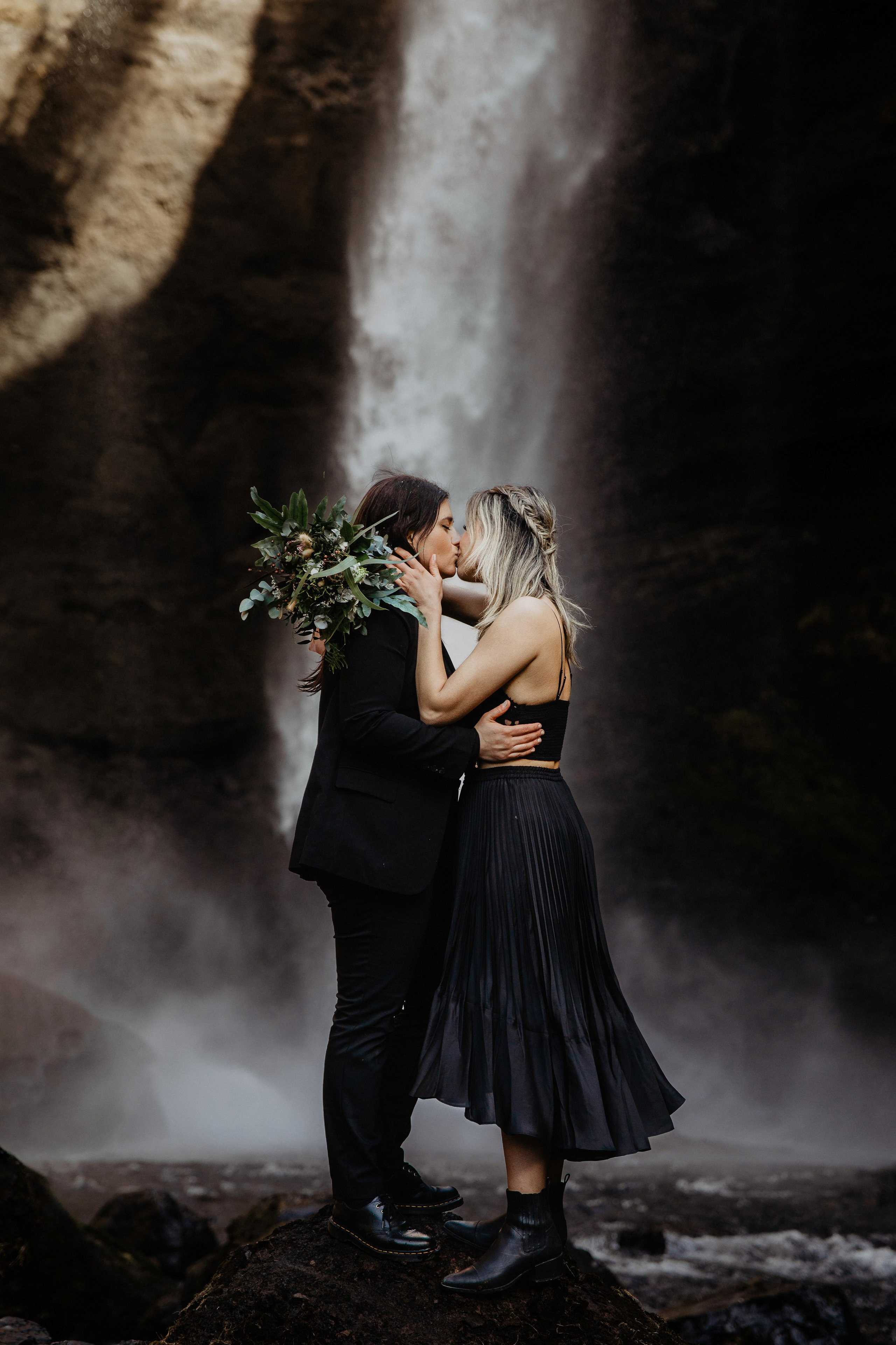 Same Sex Wedding at Iceland Black Sand Beach. Iceland elopement photographer & videographer