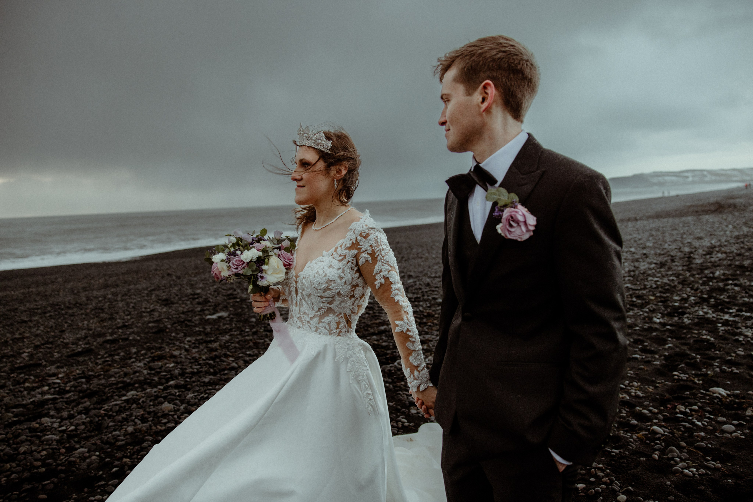 Snowy Elopement in Iceland. Iceland elopement photographer & videographer