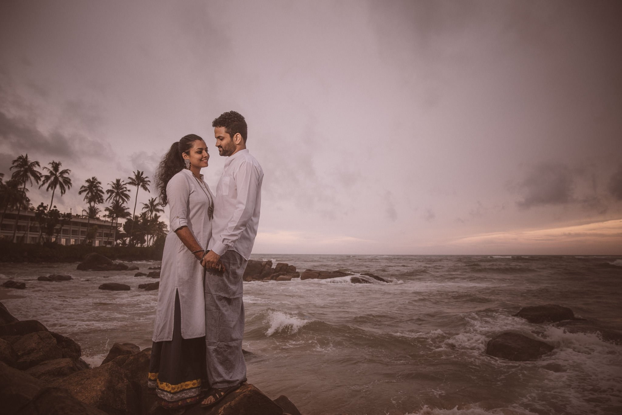 Post wedding portraits at Mount Lavinia, Sri Lanka
