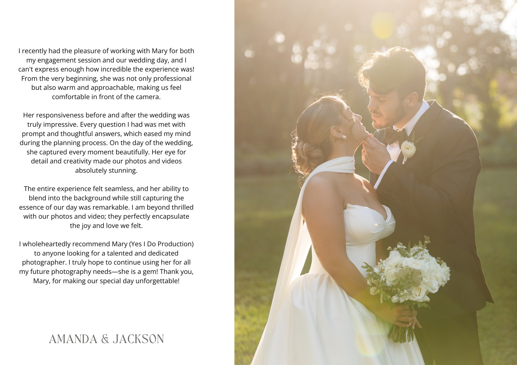 YES I DO PRODUCTION — Wedding photography&videography