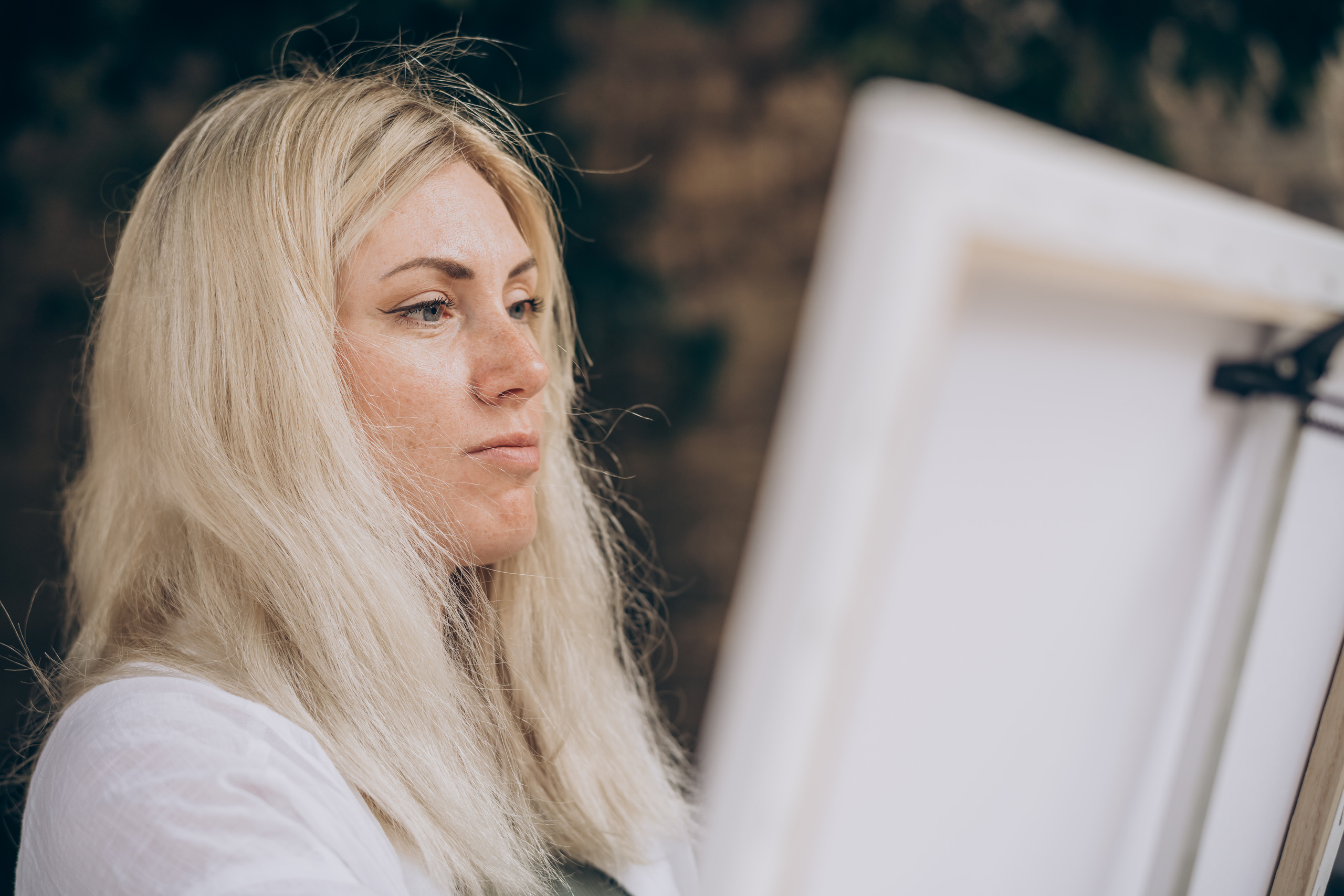 Painter at work. Photographer in Mallorca