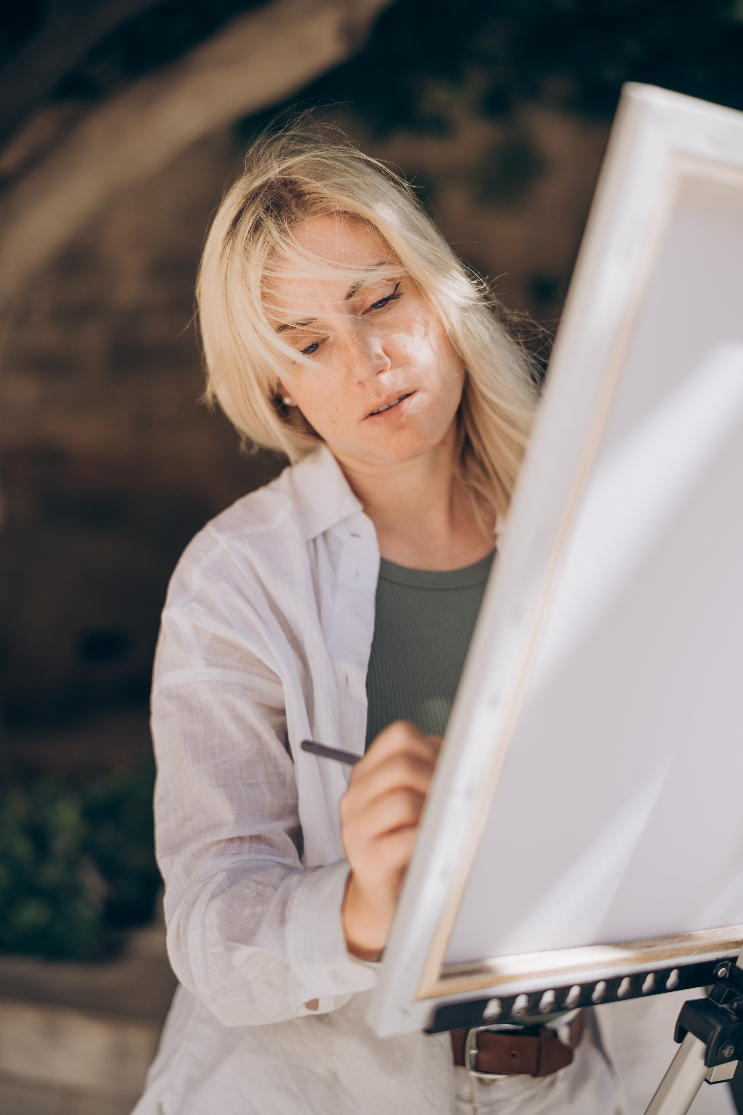 Painter at work. Photographer in Mallorca