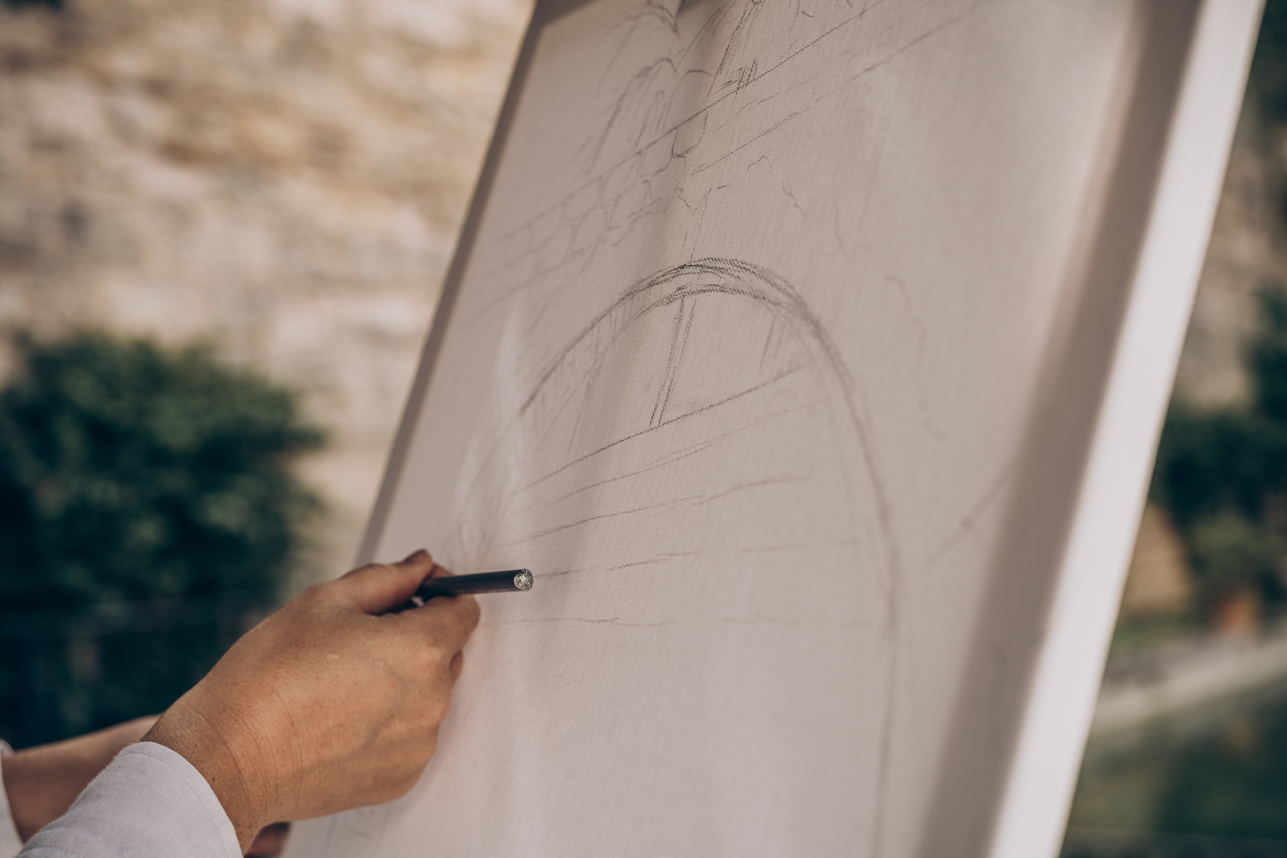 Painter at work. Photographer in Mallorca