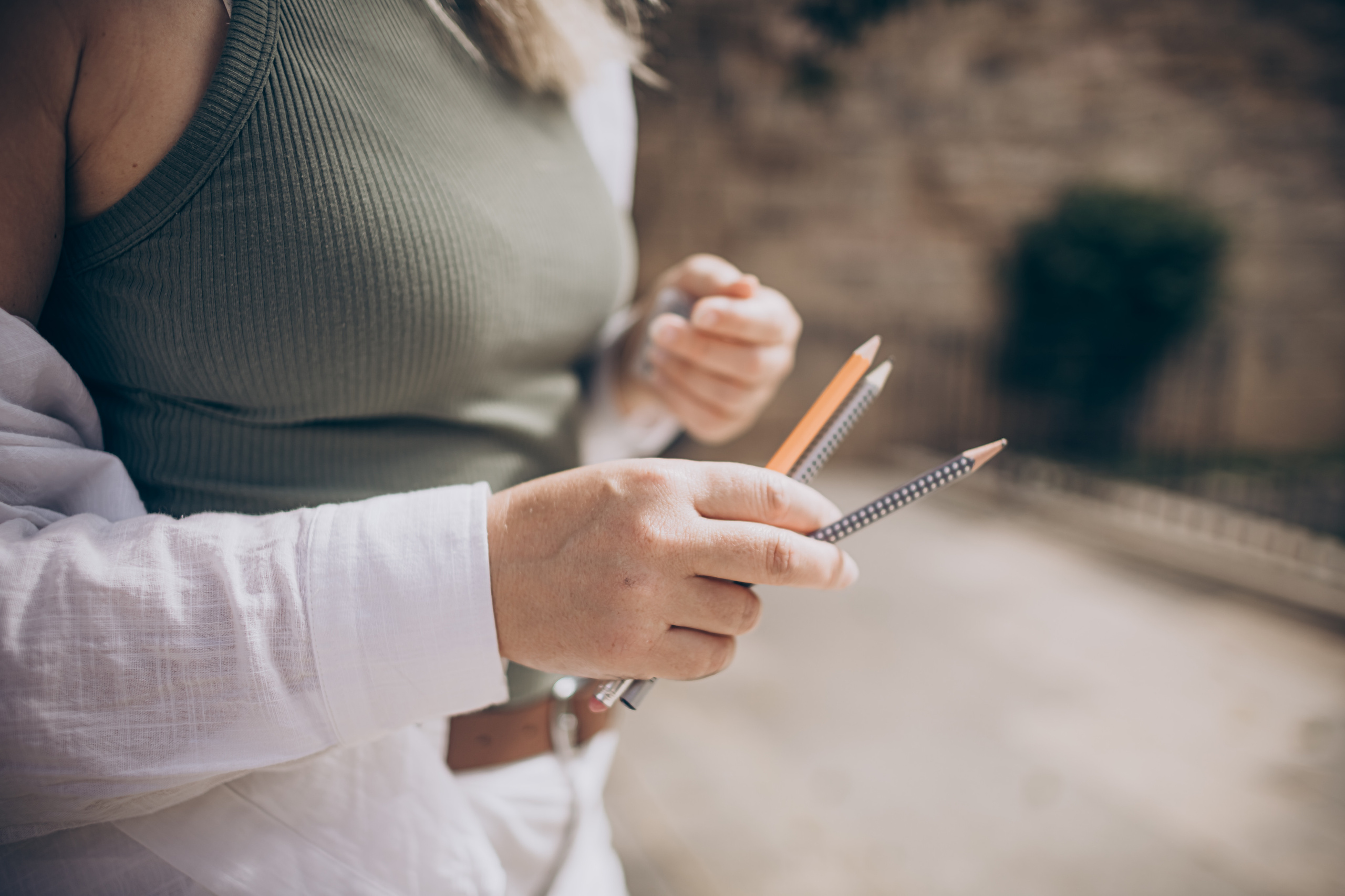 Painter at work. Photographer in Mallorca