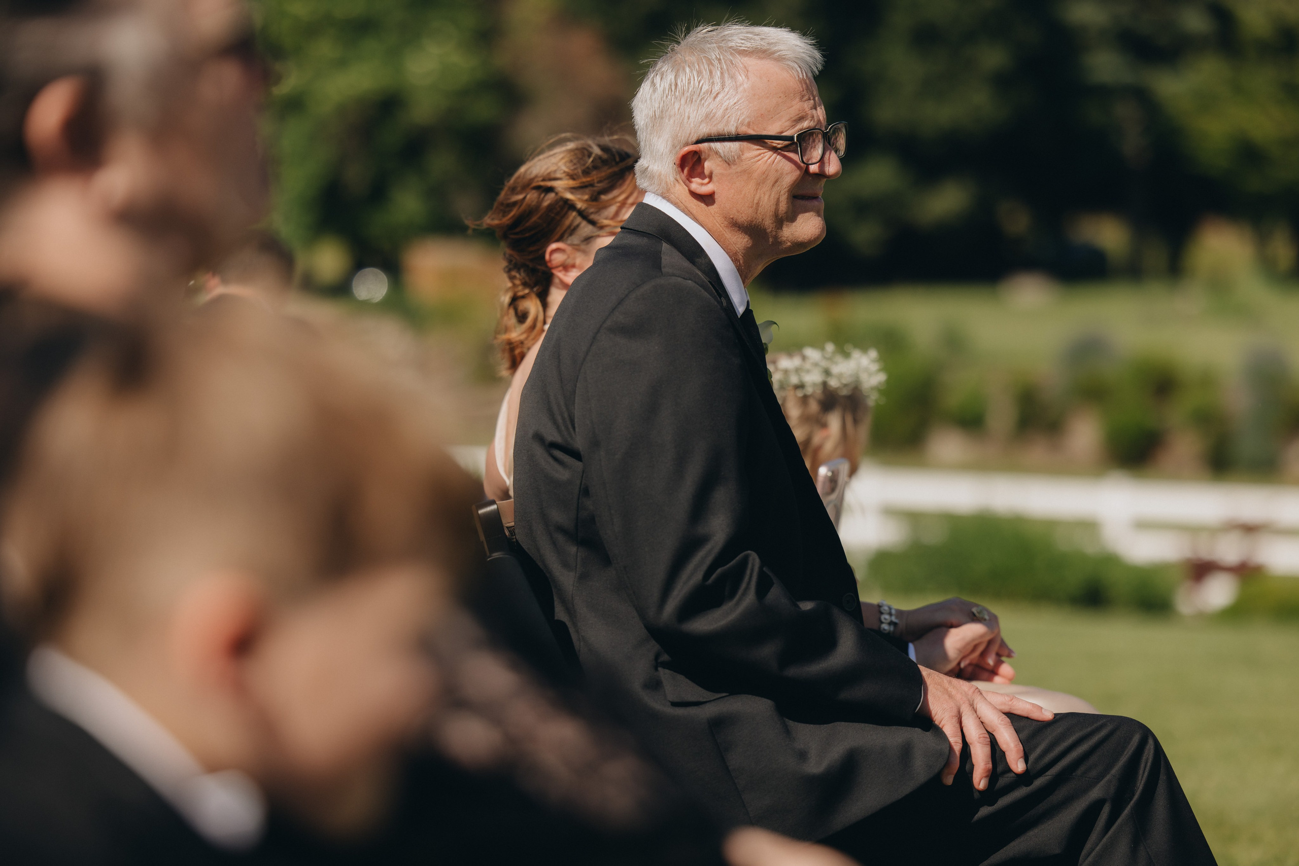 Wedding ceremony at Wind Mountain Ranch in the Columbia River Gorge