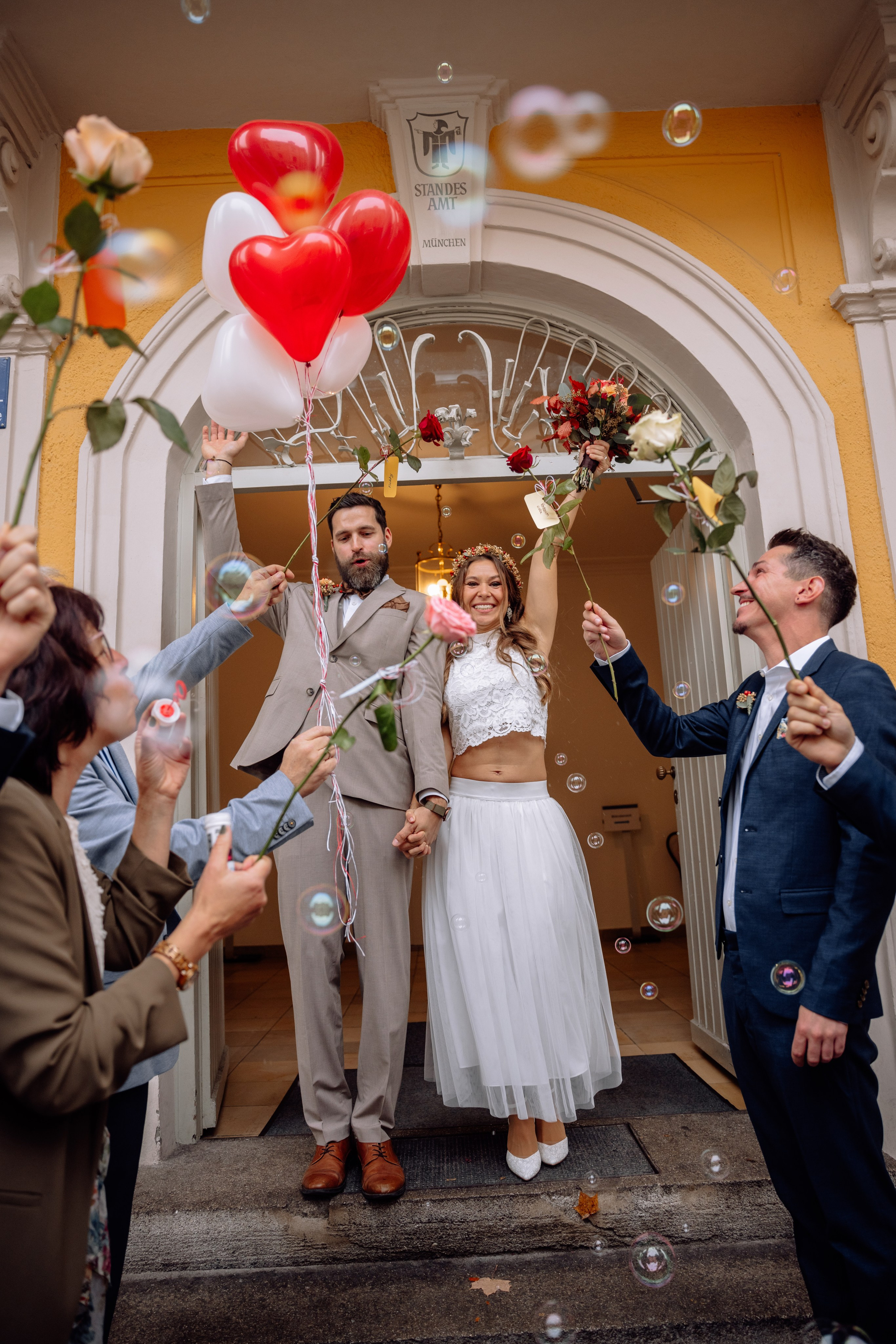 Herbsthochzeit im Standesamt Schwabing. Hochzeitsfotograf München Taufe Familienfotograf Tanja Mauke