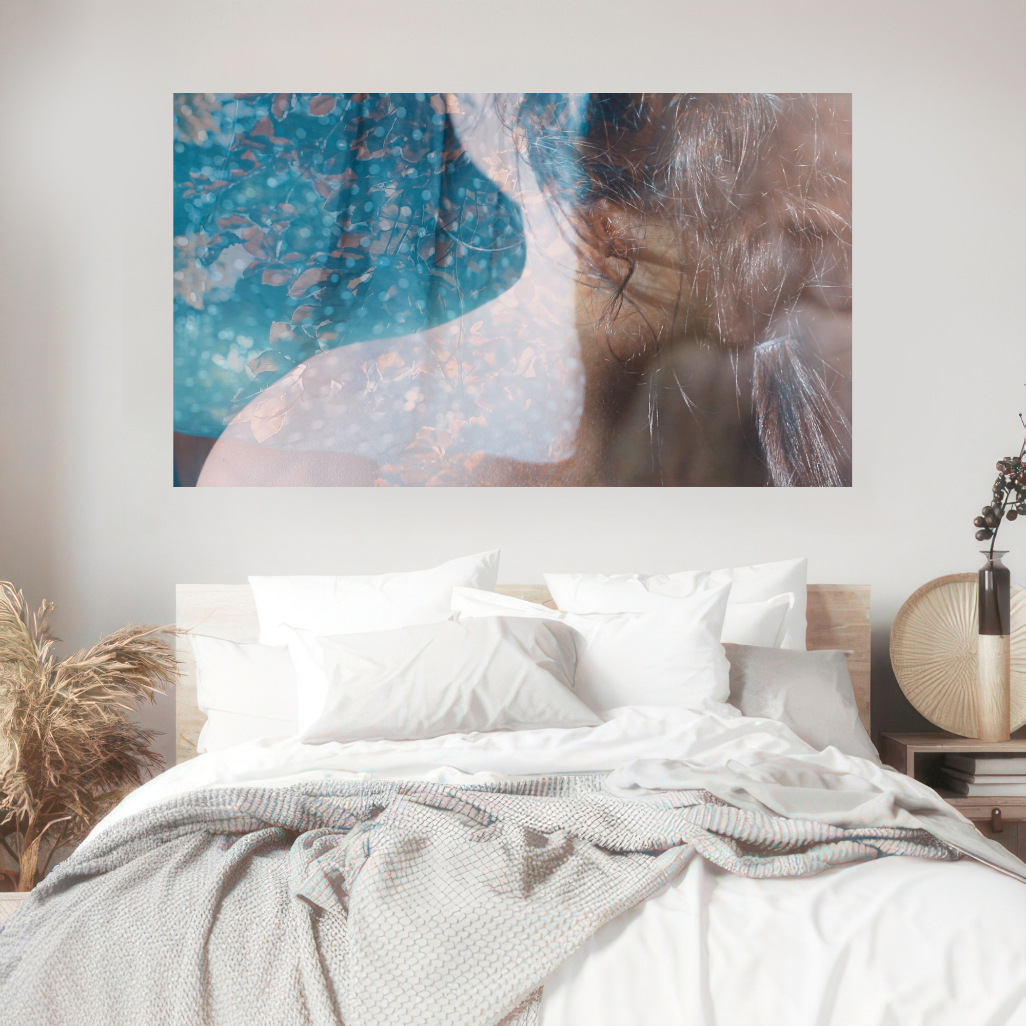 Elegant and artistic print for sale, symbolizing tenderness and self-reflection