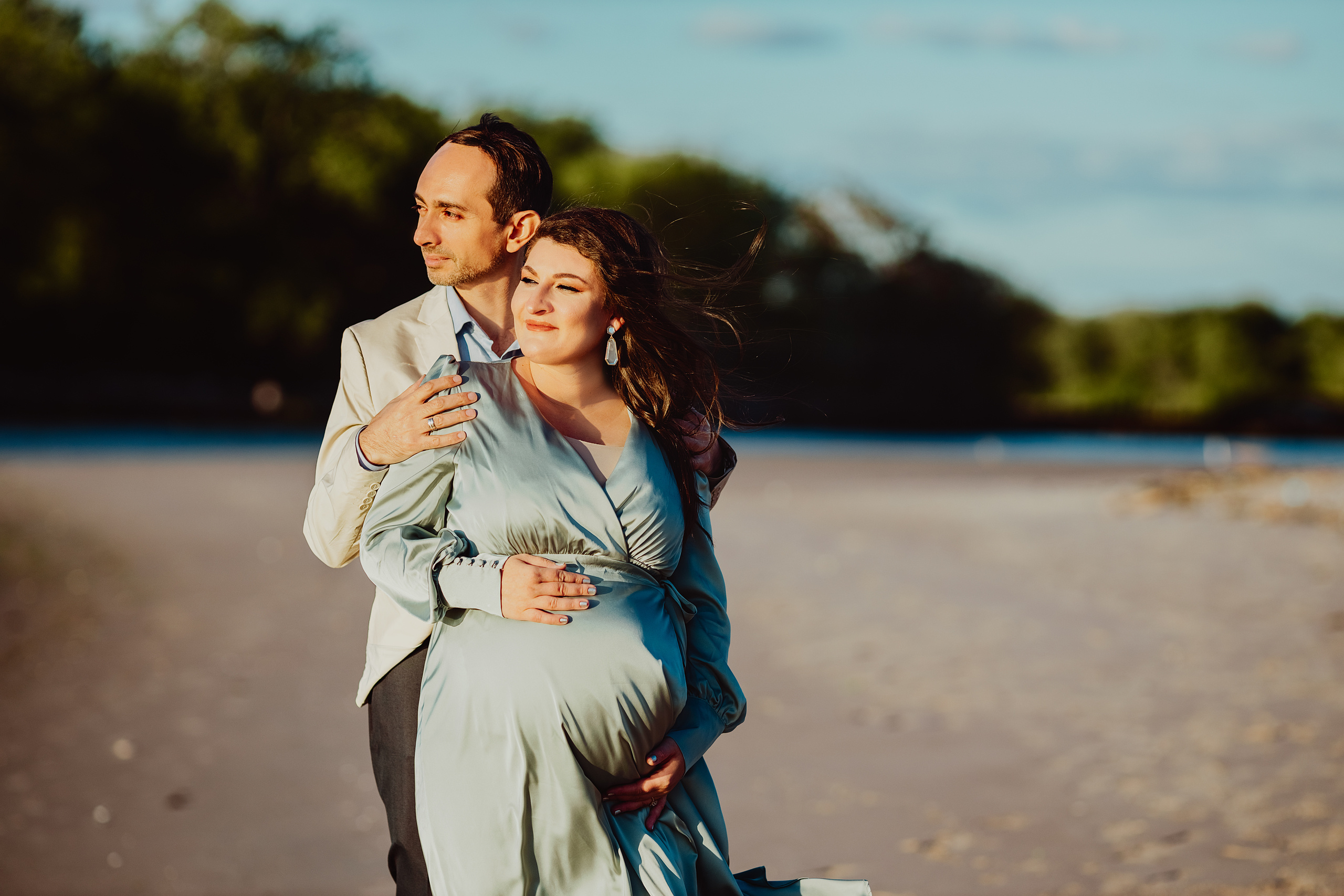 Sunset & Ocean maternity session. Professional Photography in Austin, TX — Family, Newborn, Maternity