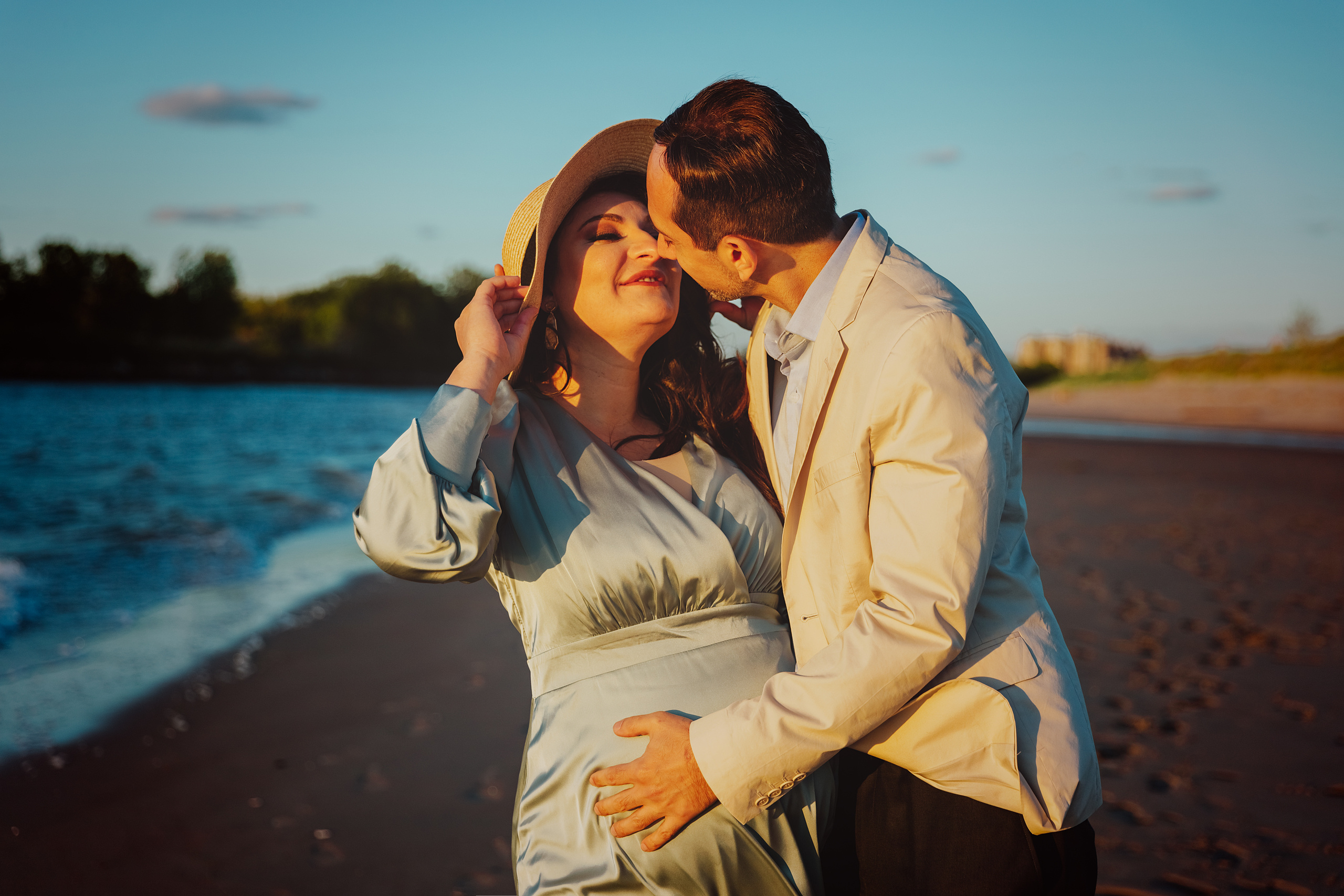 Sunset & Ocean maternity session. Professional Photography in Austin, TX — Family, Newborn, Maternity