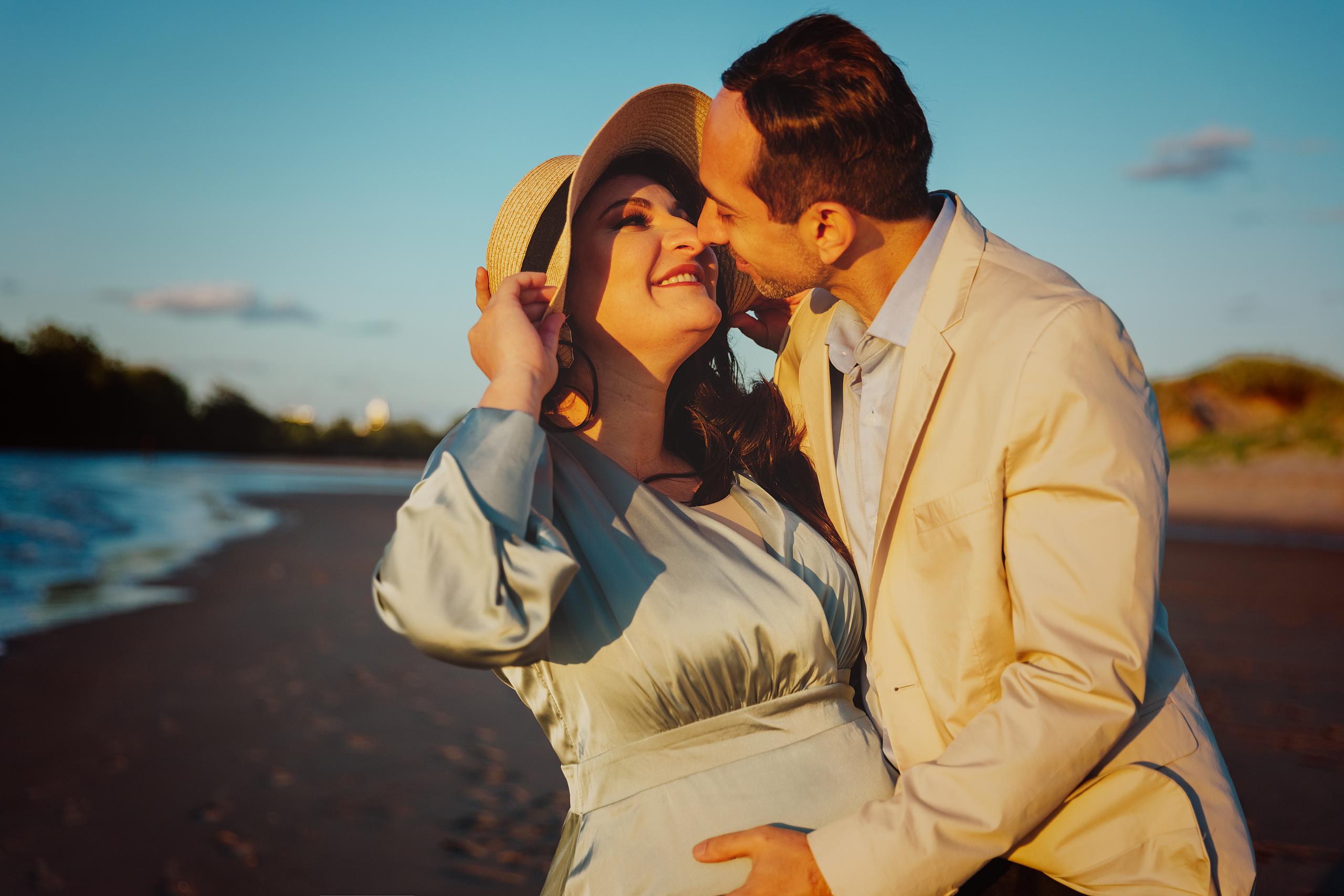 Sunset & Ocean maternity session. Professional Photography in Austin, TX — Family, Newborn, Maternity