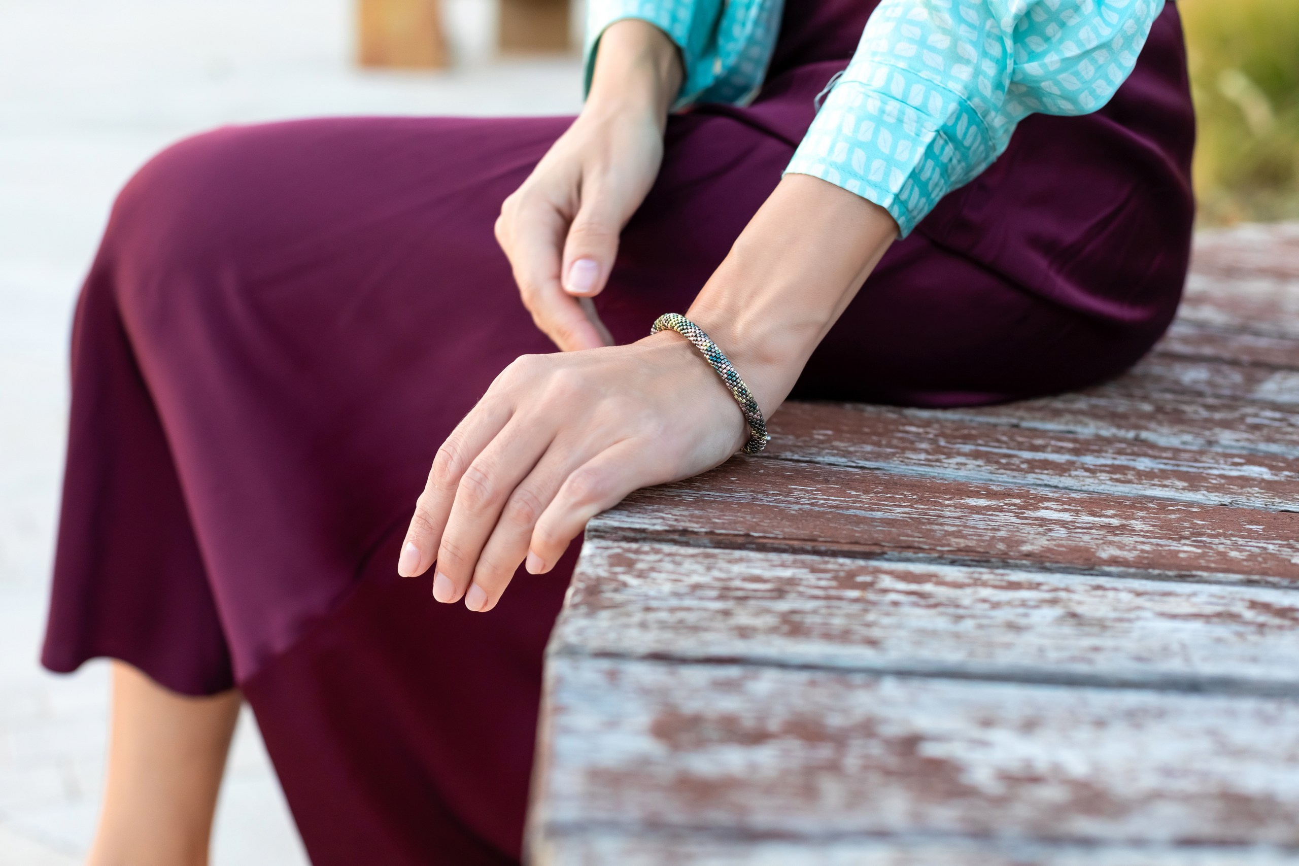 Photo shoot for a brand of handmade jewellery made of jewellery beads
