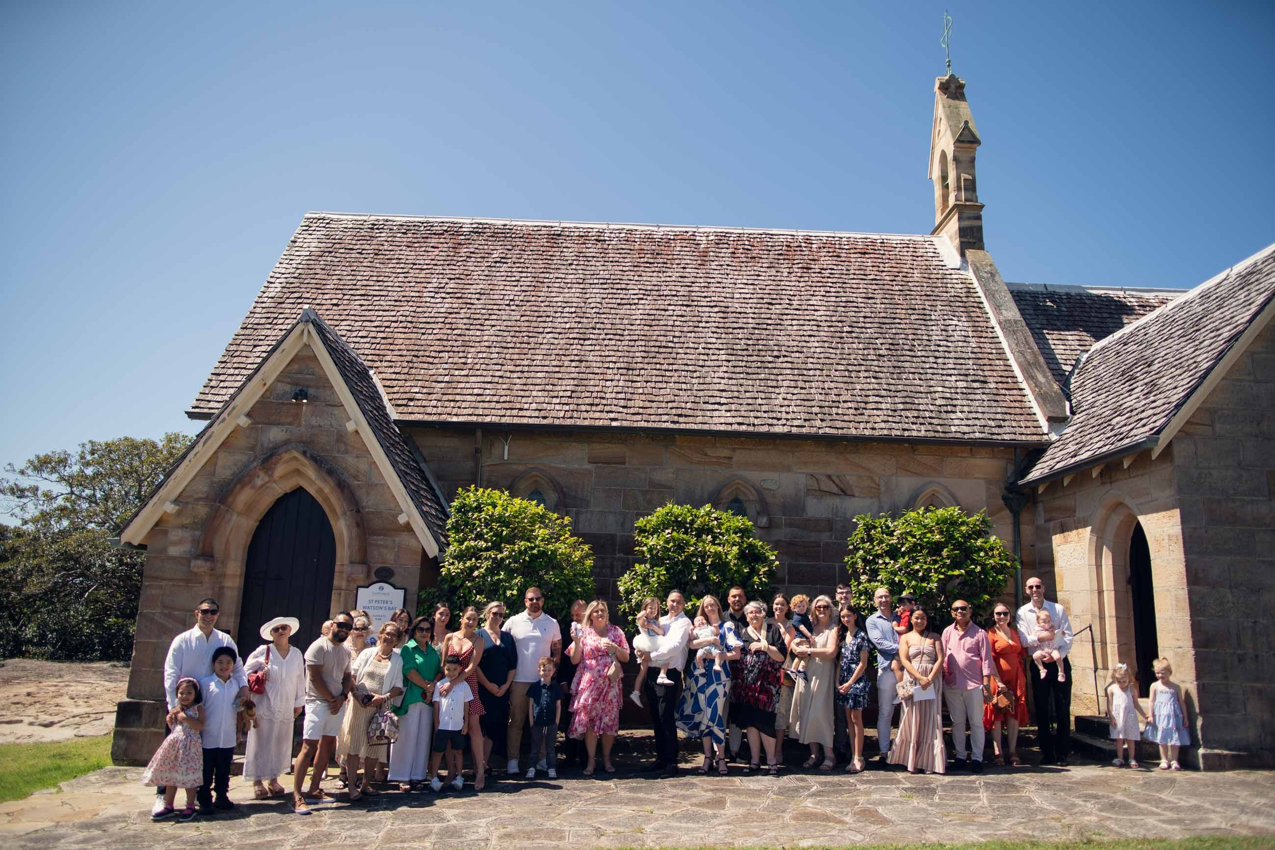 Christening Photography Sydney. Baptism photographer at St. Peter’s Anglican Church in Watsons Bay