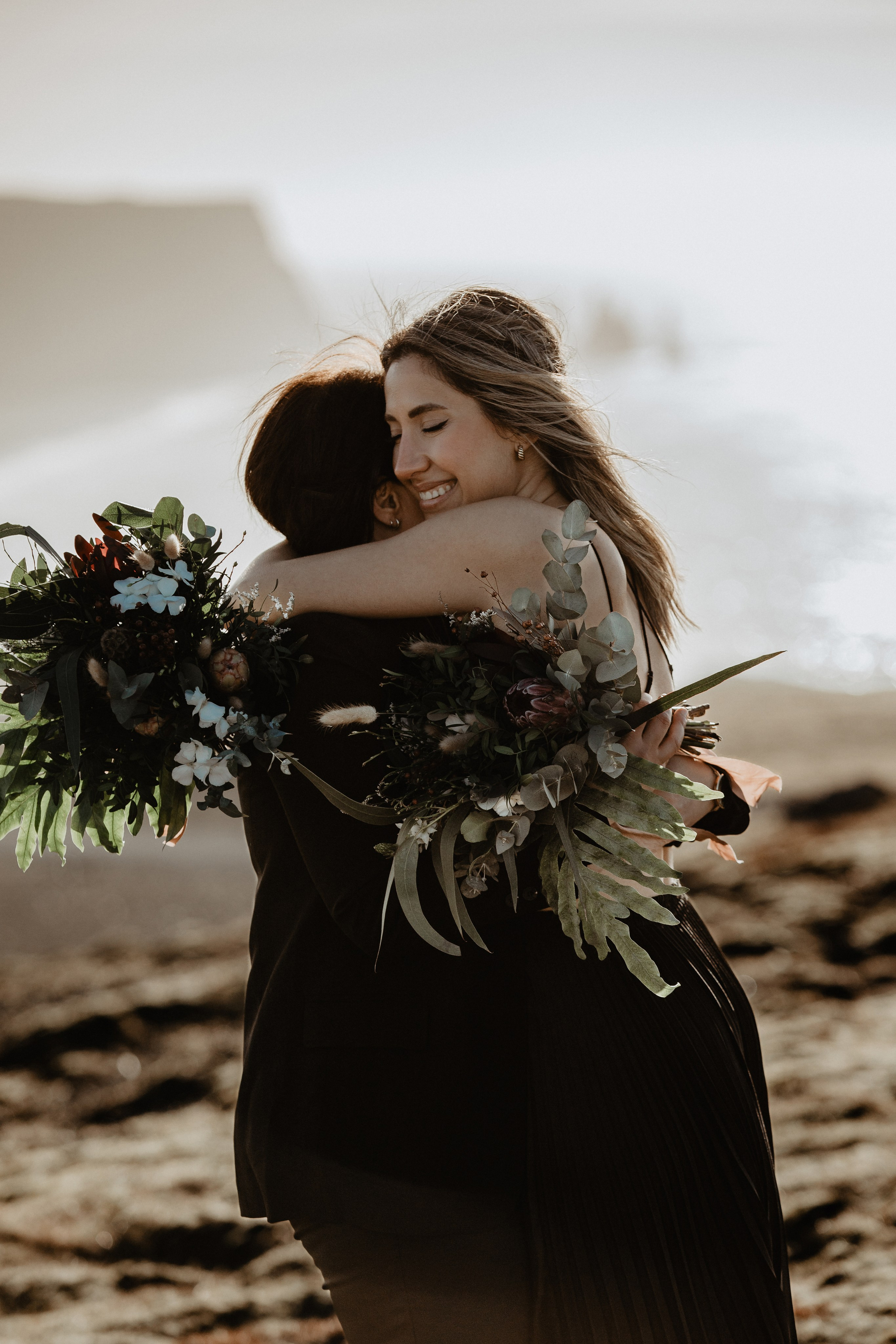Same Sex Wedding at Iceland Black Sand Beach. Iceland elopement photographer & videographer