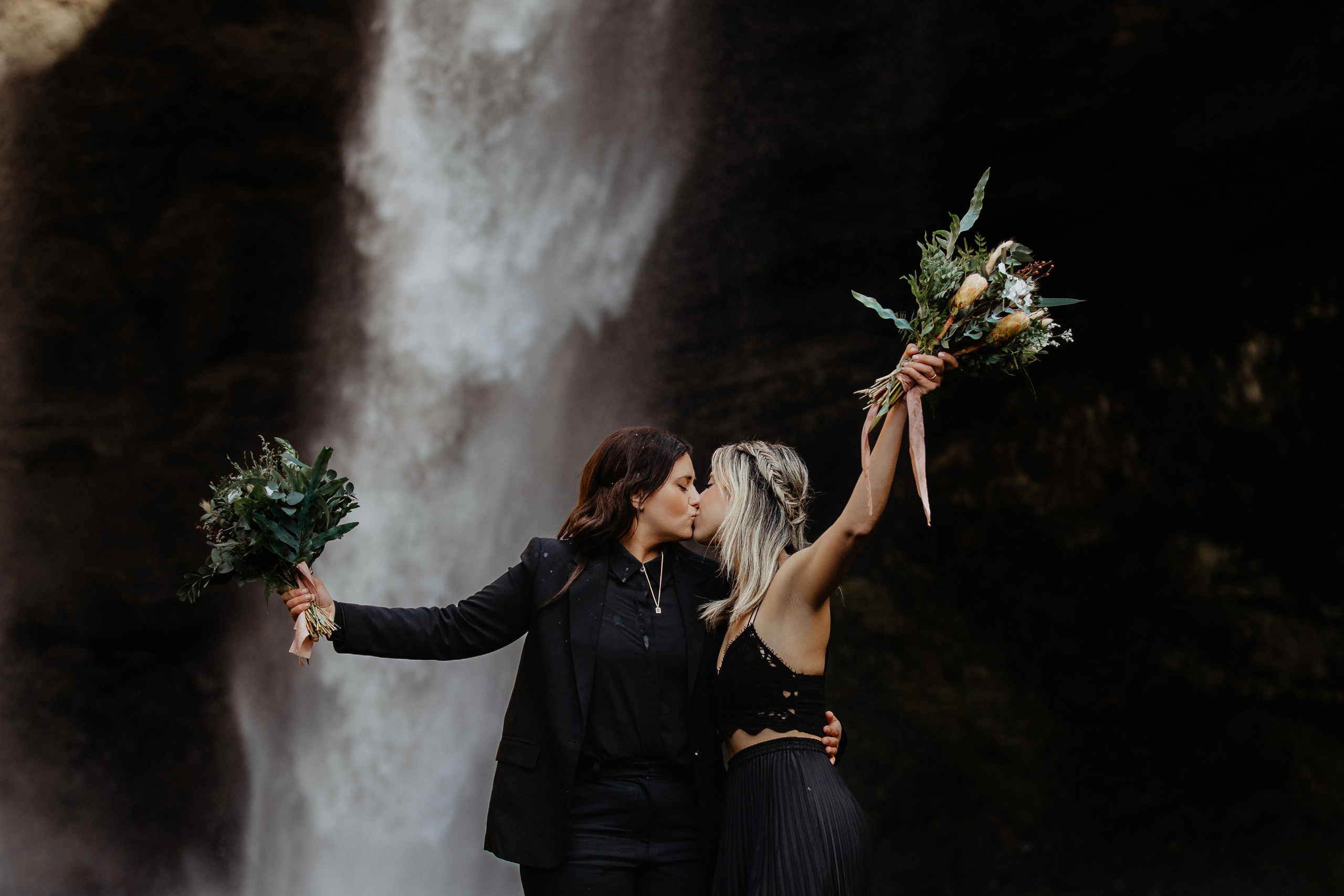 Same Sex Wedding at Iceland Black Sand Beach. Iceland elopement photographer & videographer