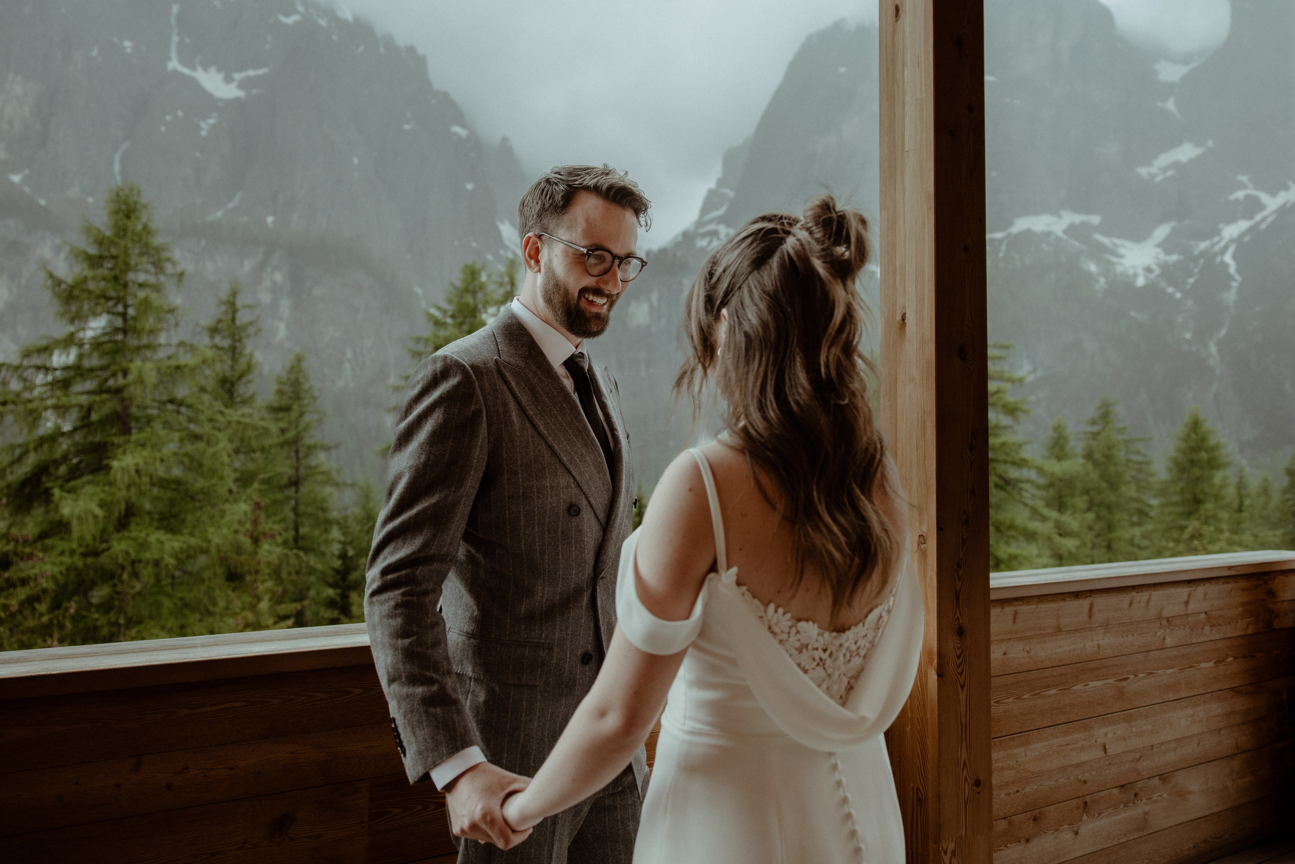 Dreamy elopement in Dolomites. Iceland elopement photographer & videographer
