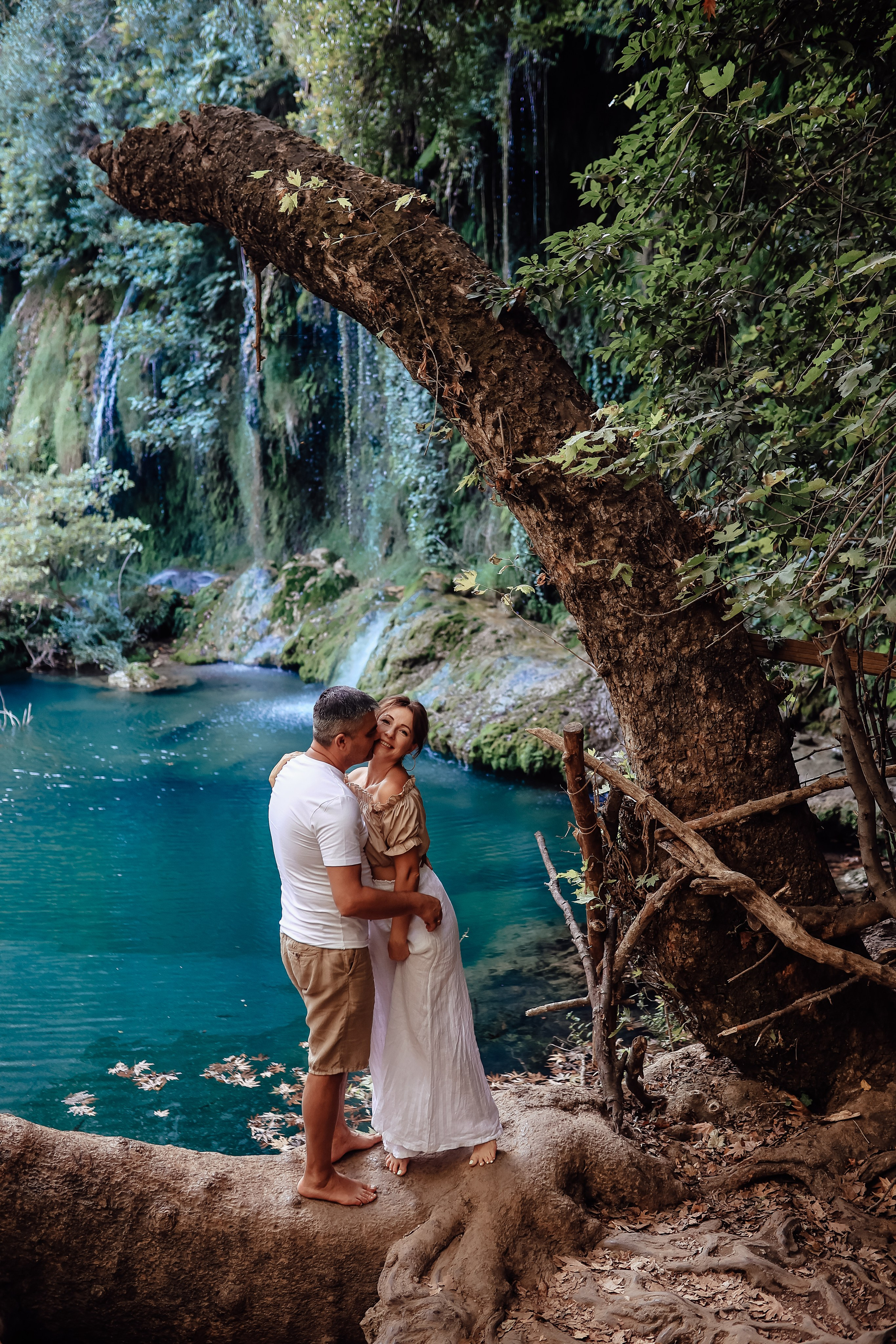Photoshooting at Kurshunlu waterfall. Photographer in Turkey, Antalya, Kemer, Belek, Side, Kas, Fethiye