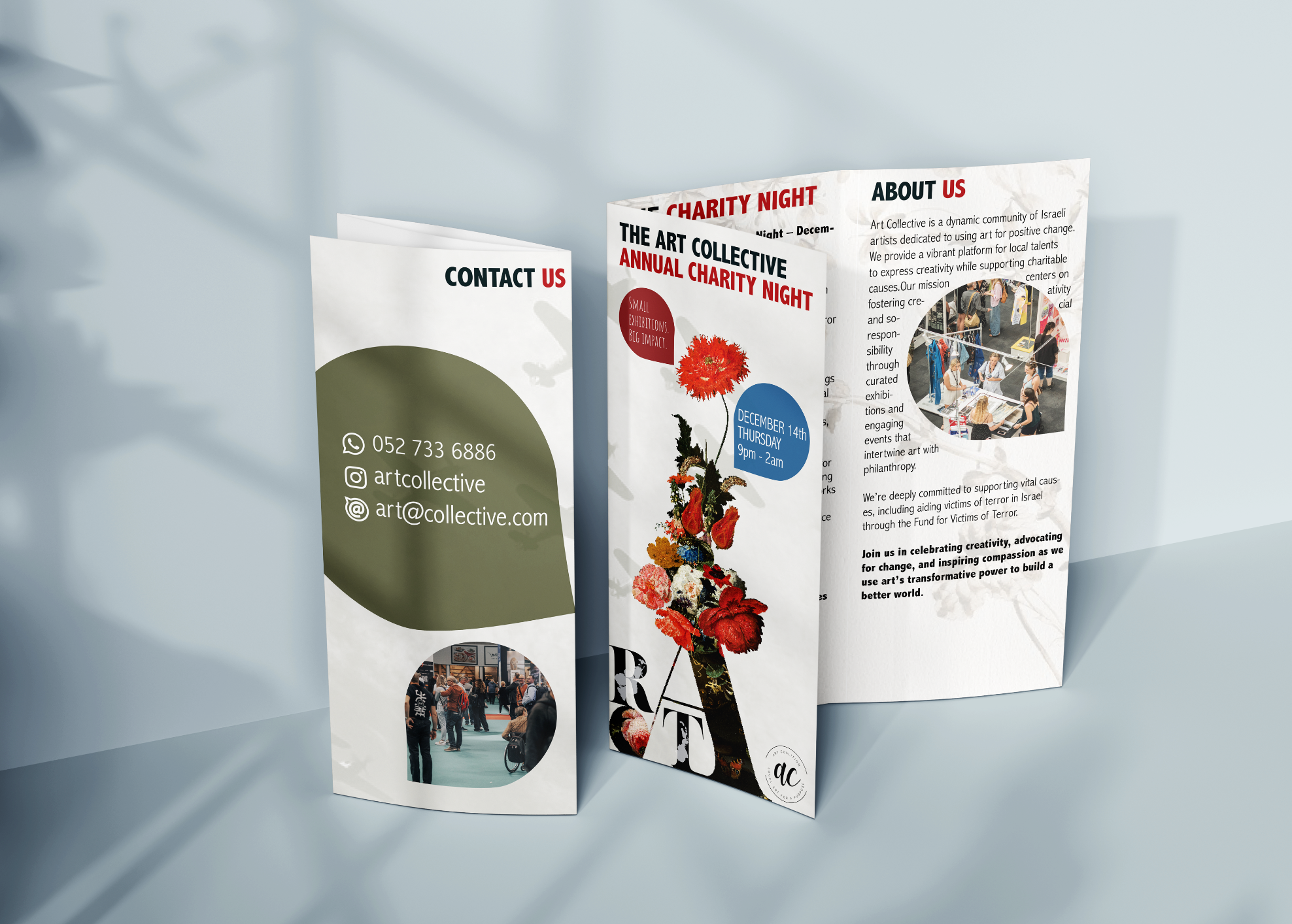 ART COLLECTIVE CHARITY EVENT, BRANDING CAMPAIGN. Divign By Tehilah — Meaningful Graphic Design & Photography