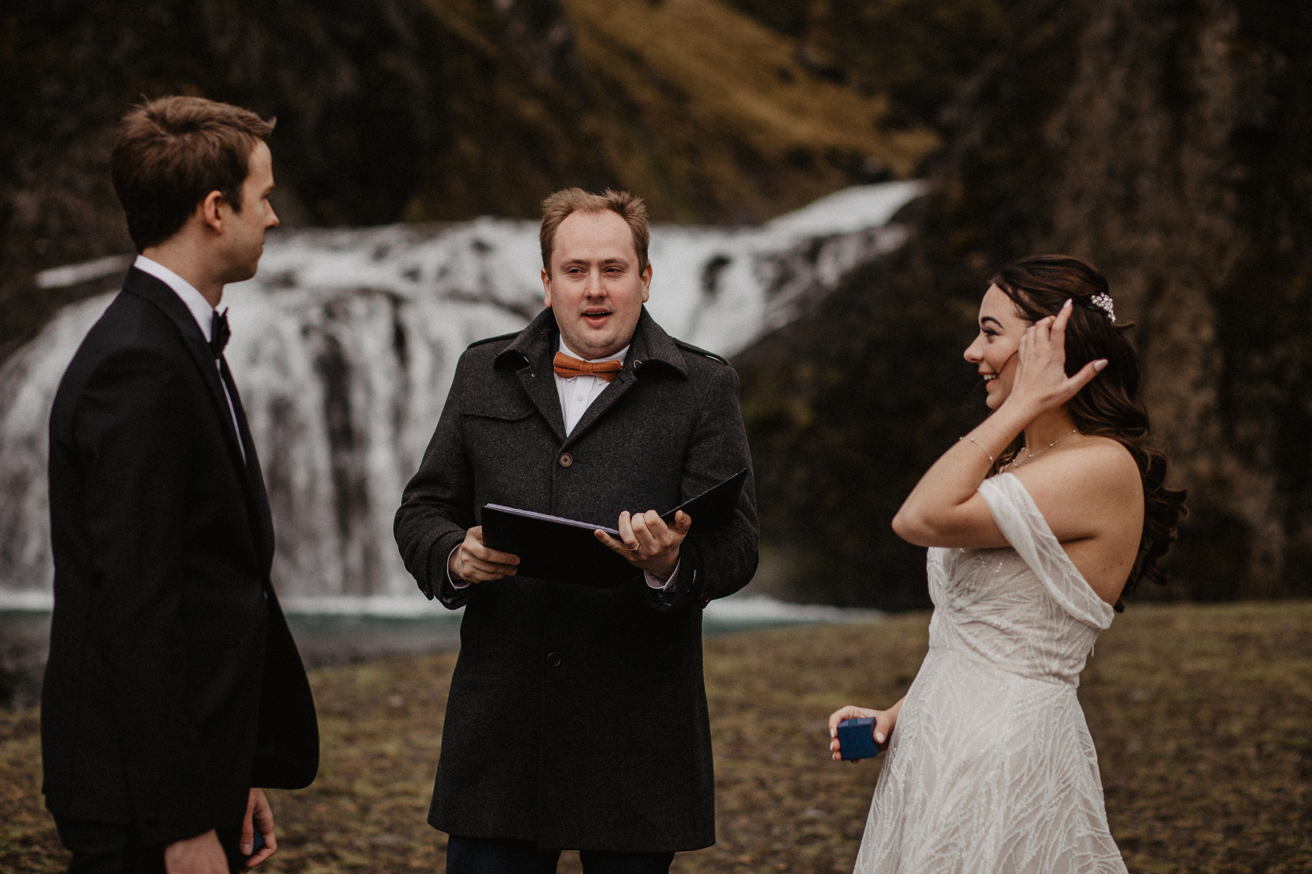 Elopement at secret canyon Iceland and diamond black beach. Iceland elopement photographer & videographer