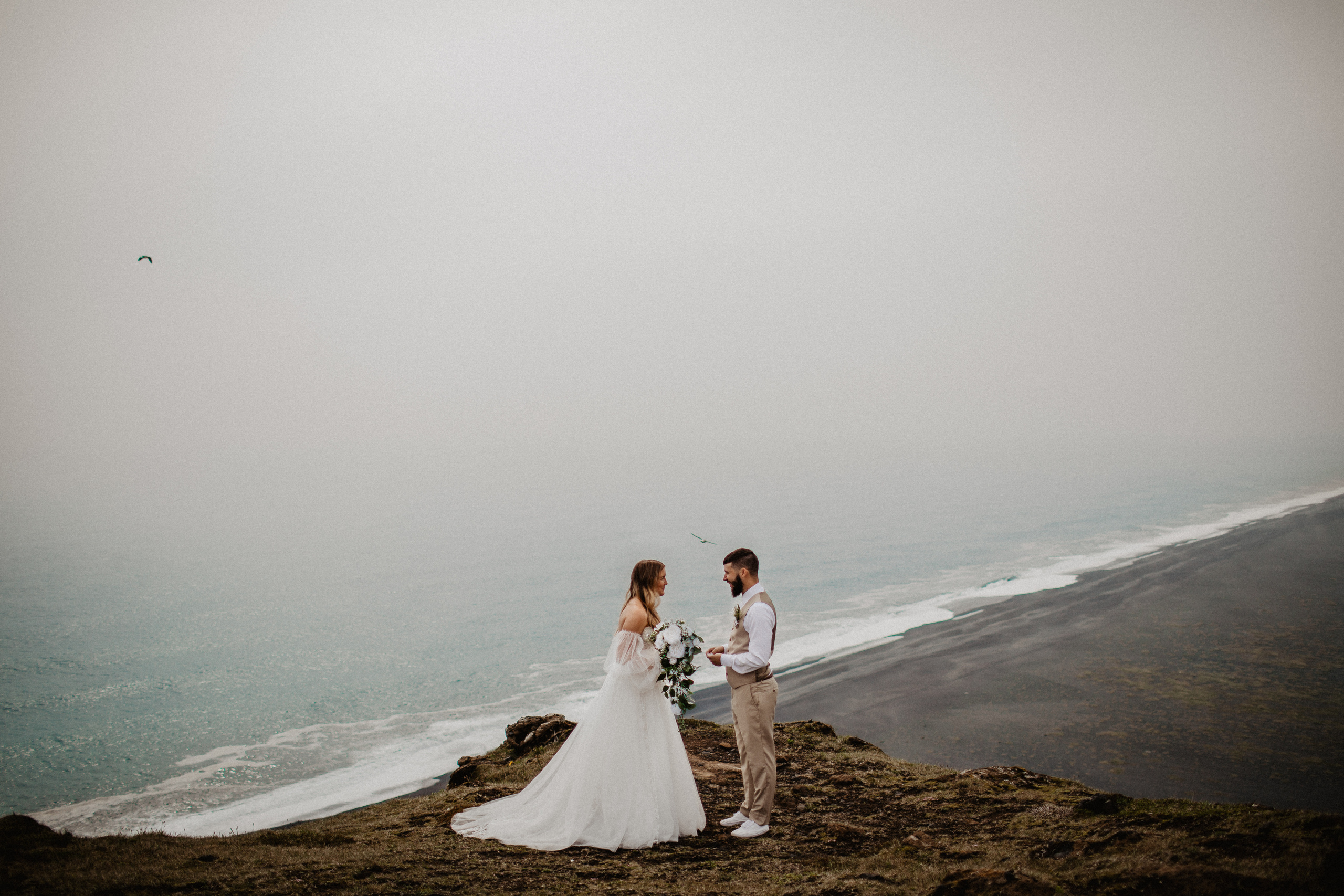 Vow exchanging ceremony in Iceland | Elopement in South Iceland. Iceland elopement photographer & videographer