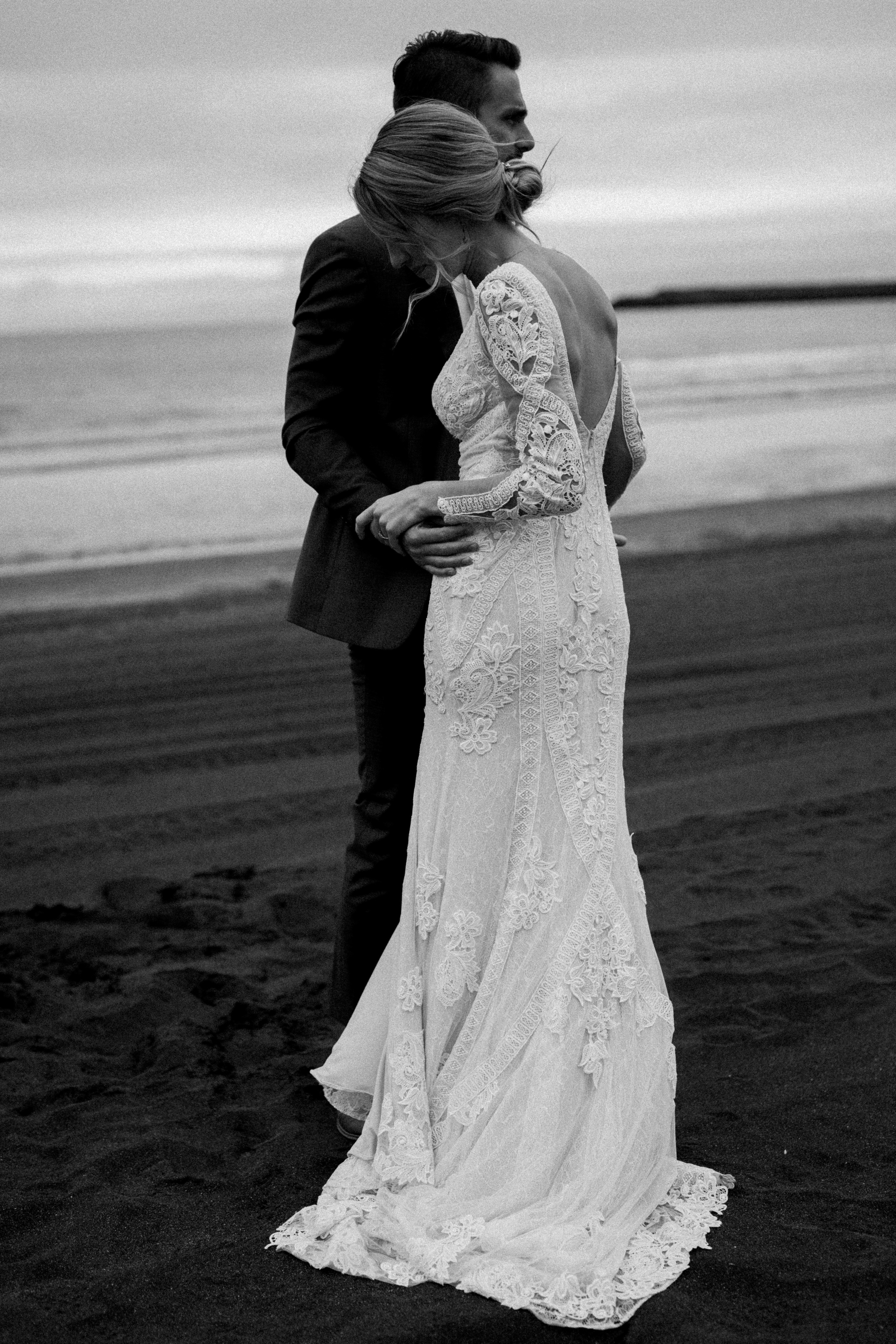 Elopement at Haifoss waterfall. Iceland elopement photographer & videographer