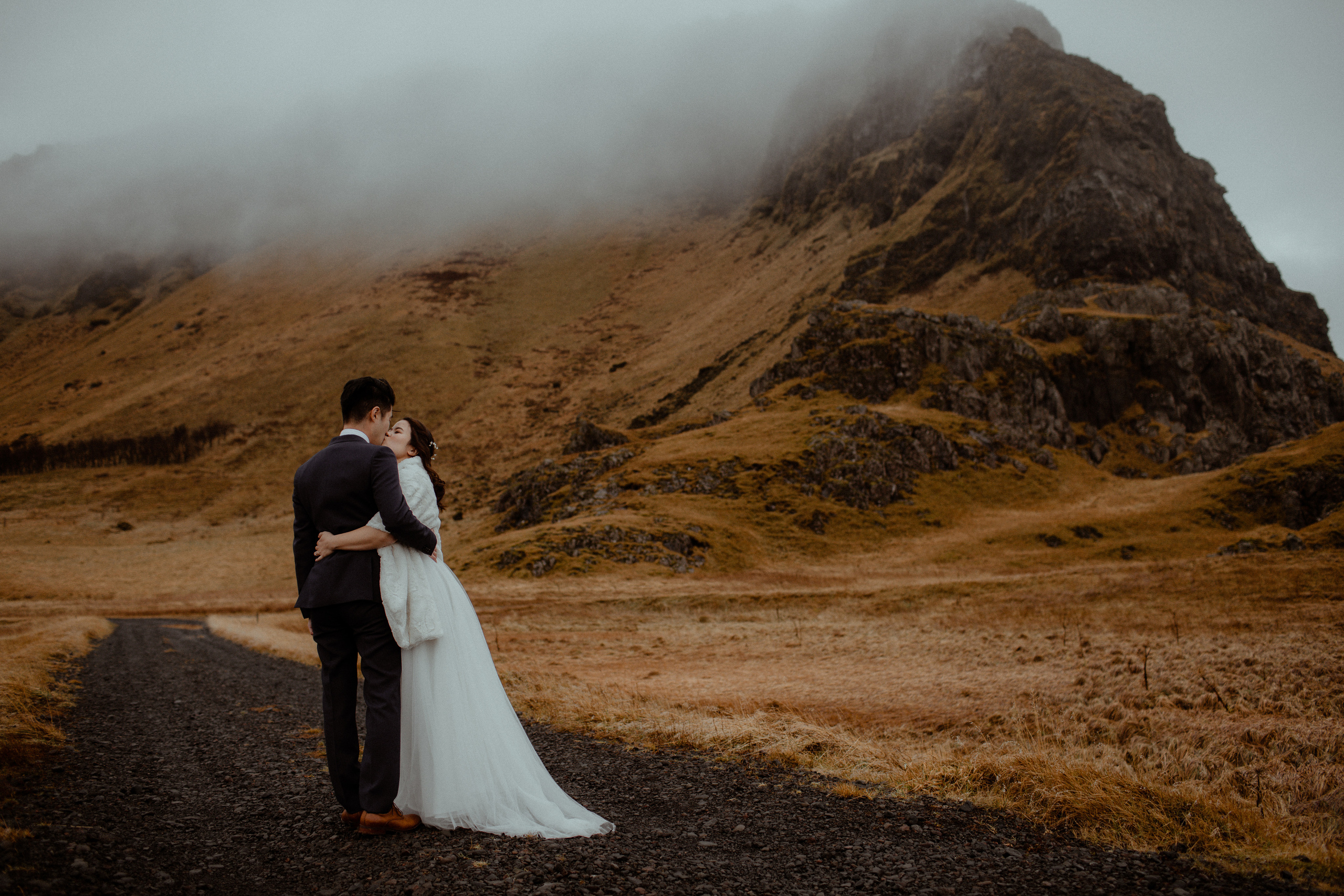 Hidden Waterfalls Iceland Elopement. Iceland elopement photographer & videographer
