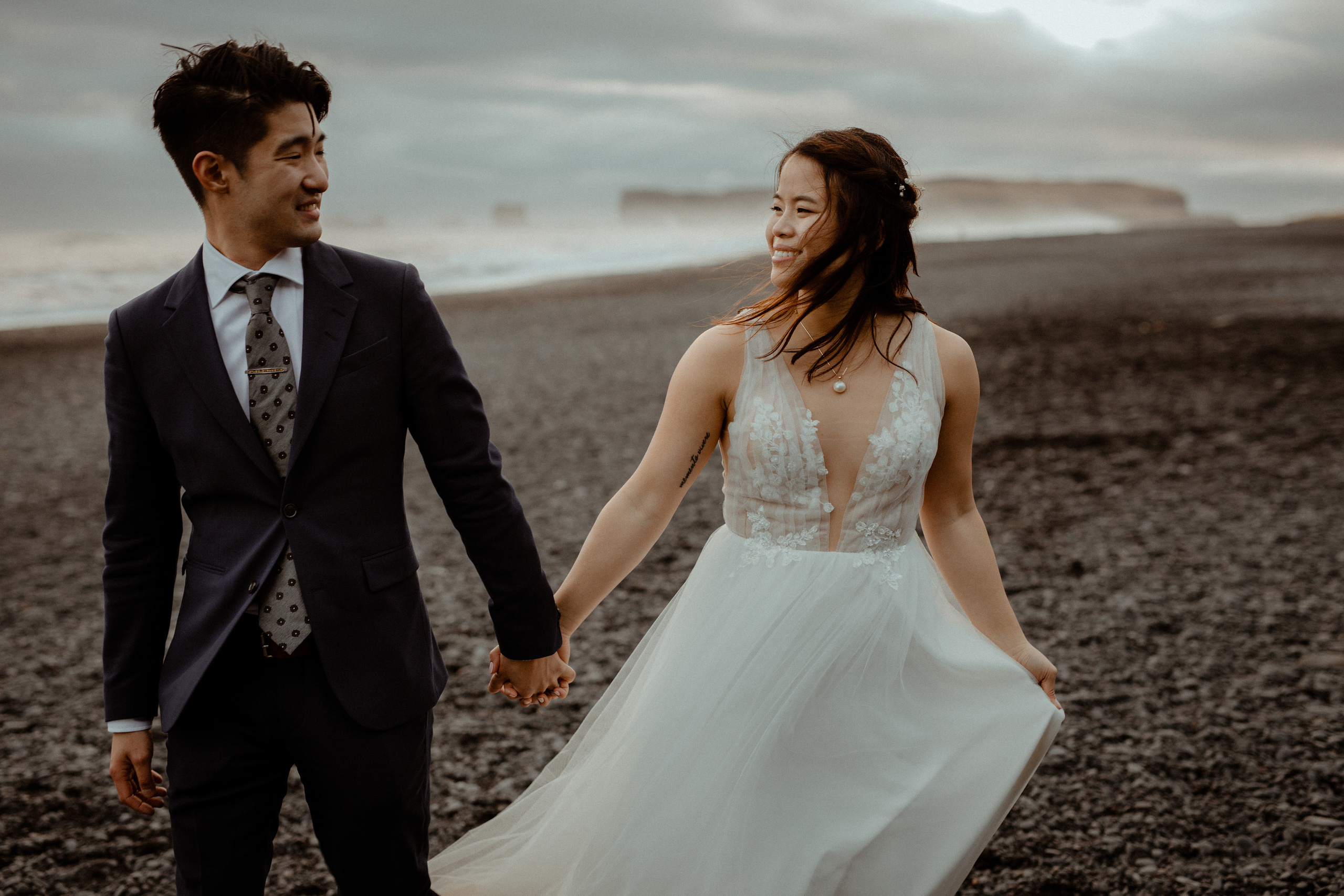Hidden Waterfalls Iceland Elopement. Iceland elopement photographer & videographer