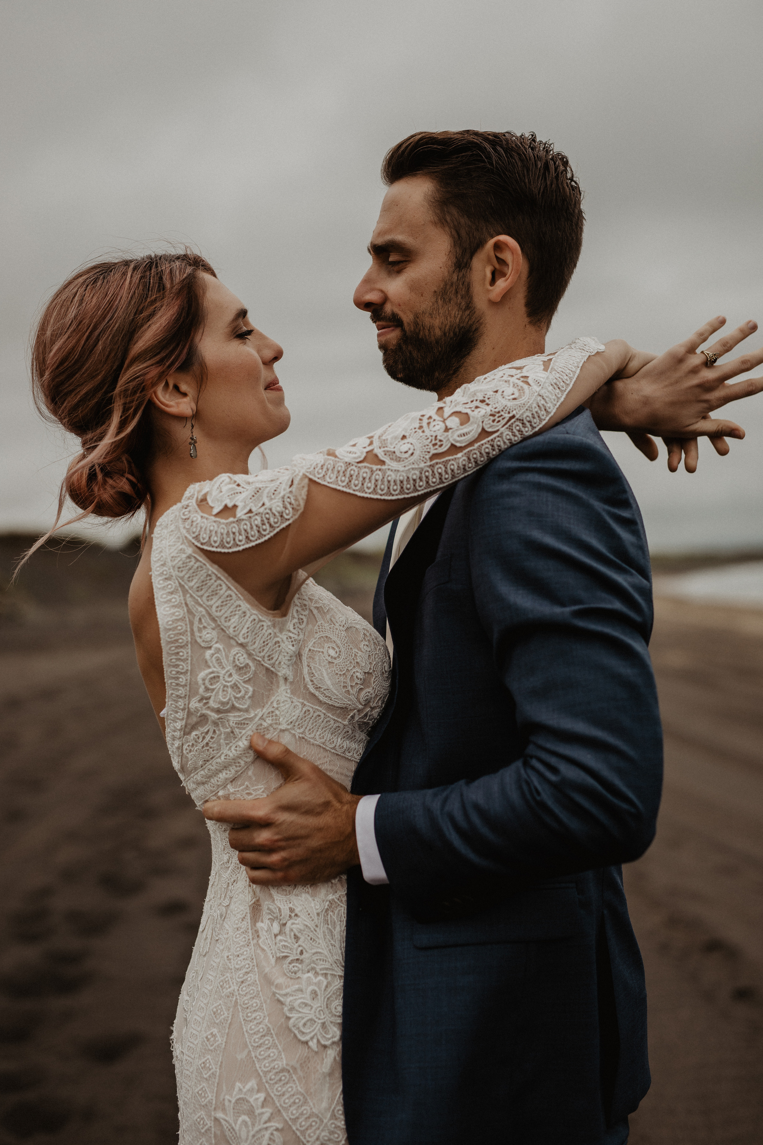 Elopement at Haifoss waterfall. Iceland elopement photographer & videographer