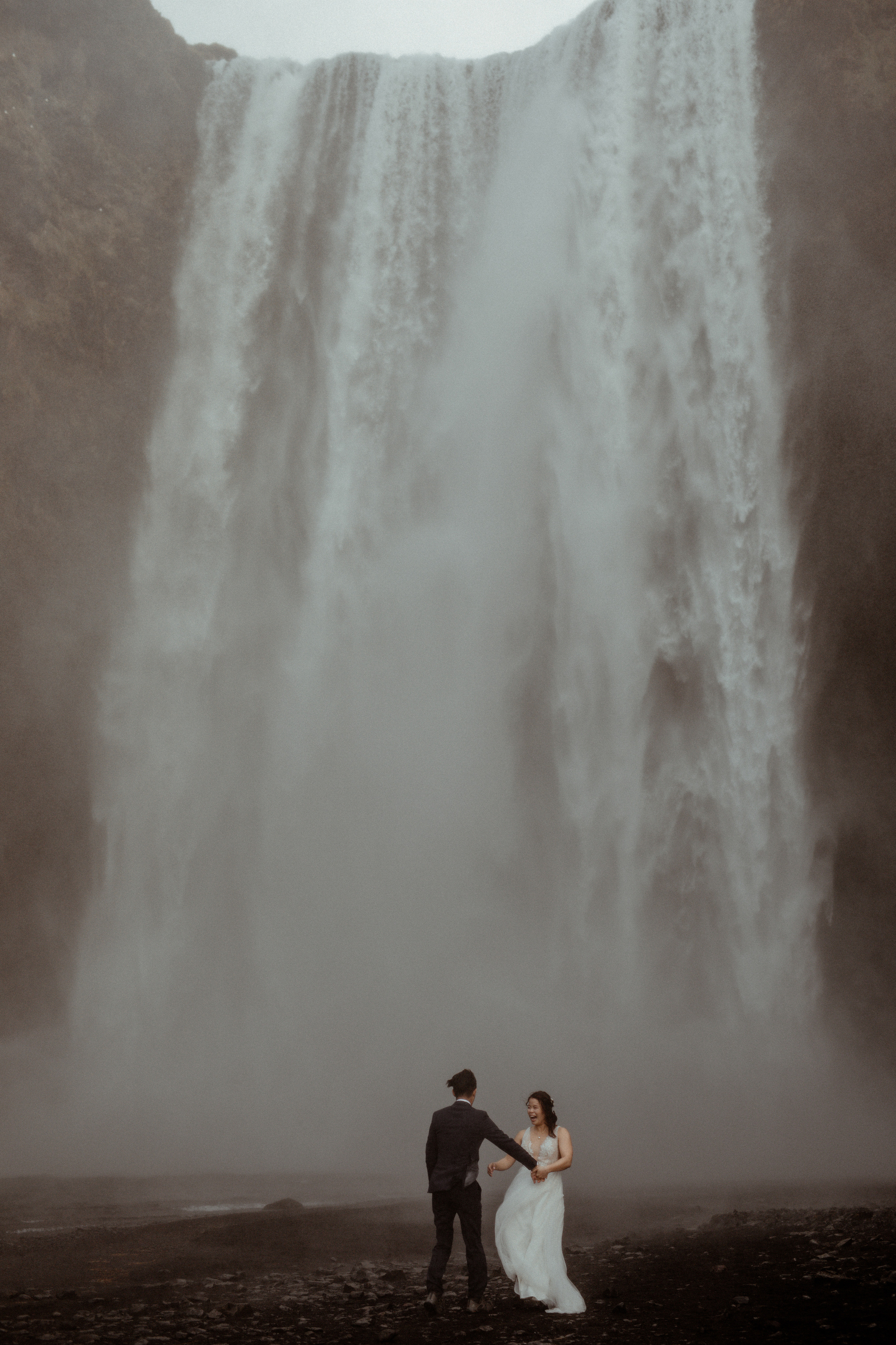 Hidden Waterfalls Iceland Elopement. Iceland elopement photographer & videographer