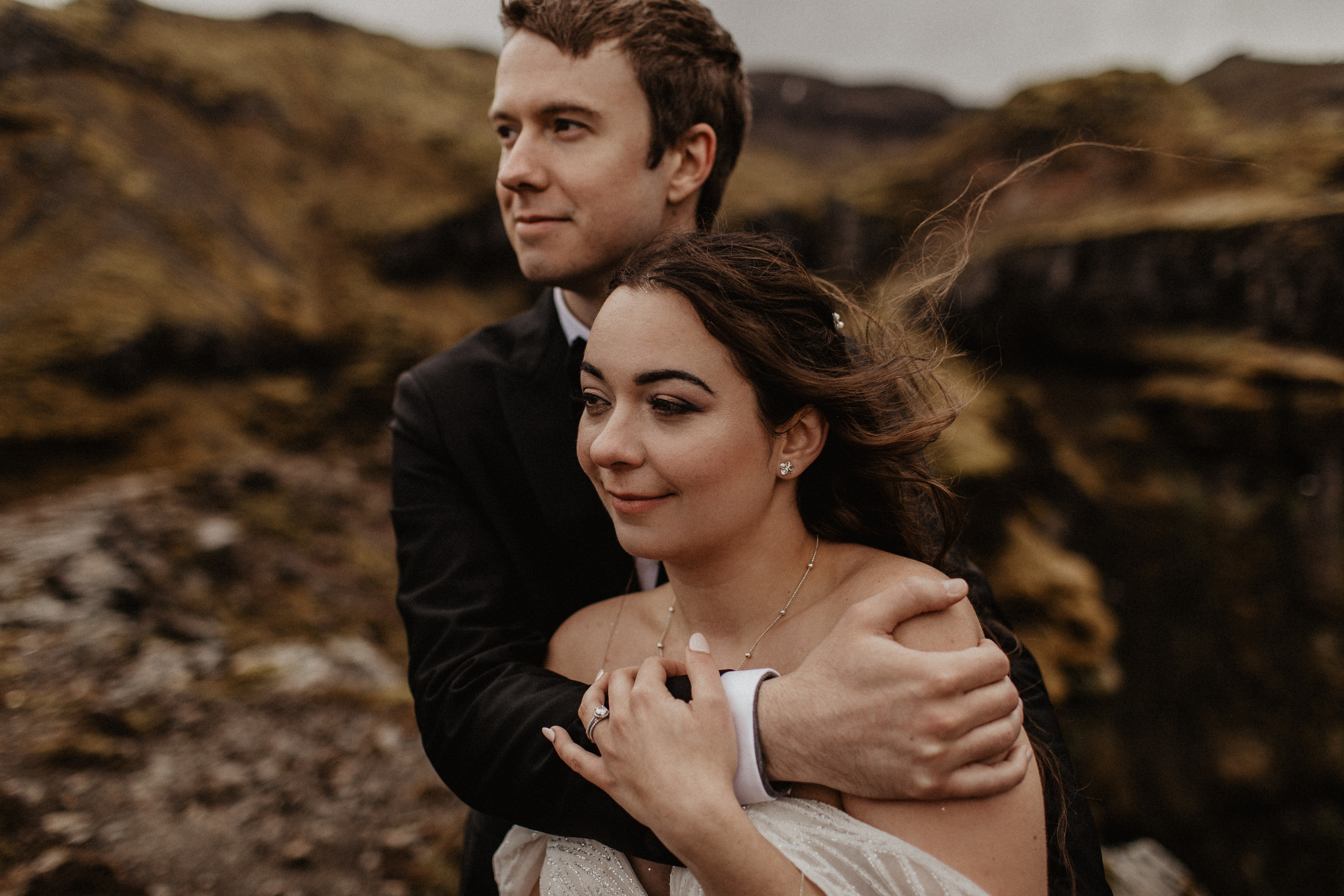 Elopement at secret canyon Iceland and diamond black beach. Iceland elopement photographer & videographer