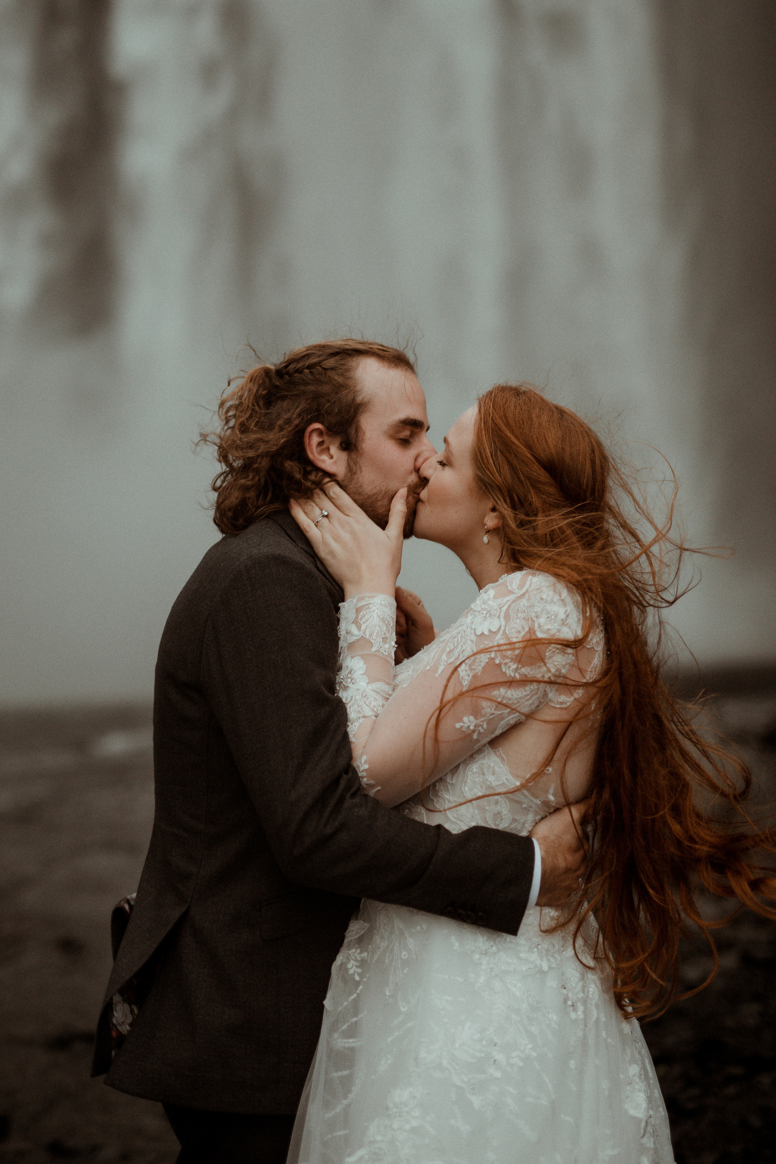 Ceremony at secret waterfall Iceland. Iceland elopement photographer & videographer