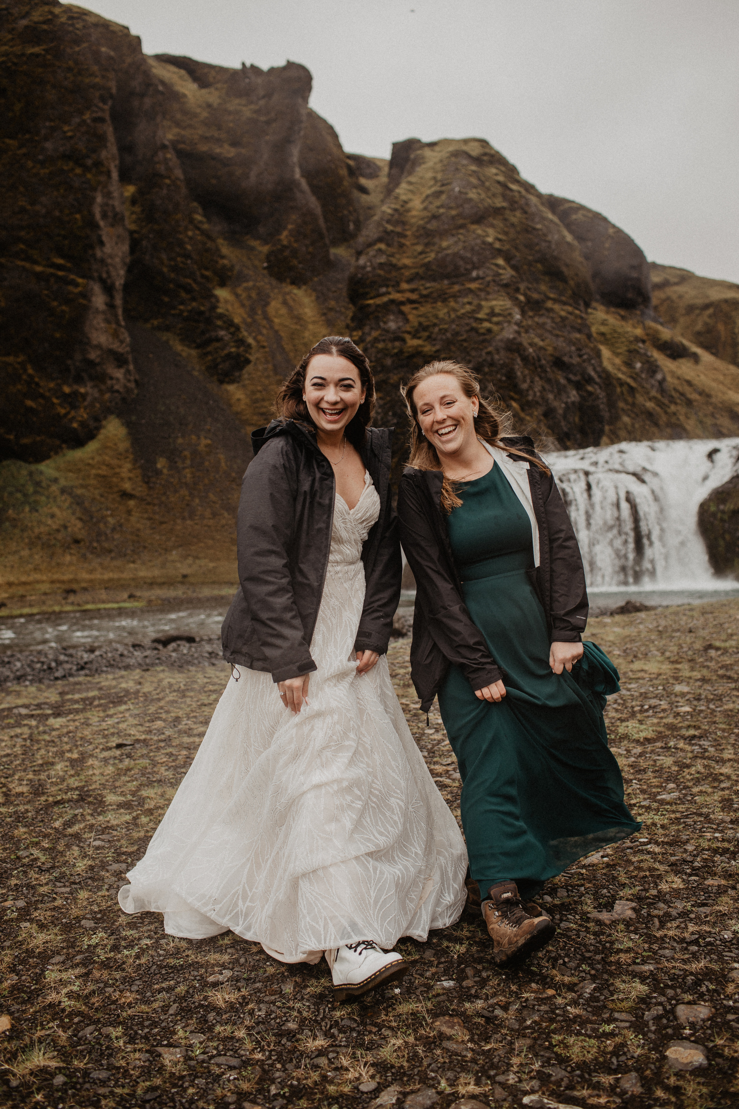Elopement at secret canyon Iceland and diamond black beach. Iceland elopement photographer & videographer