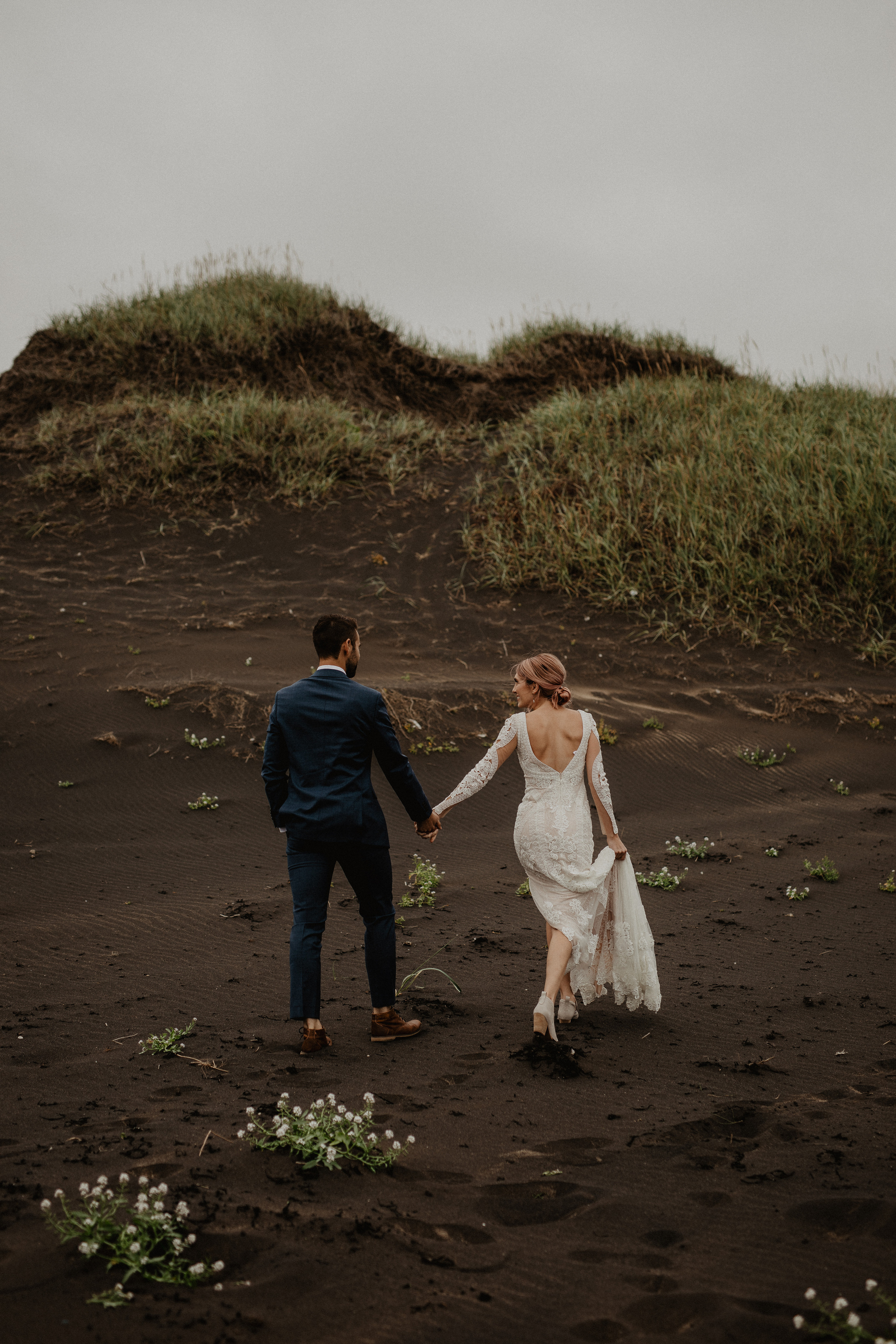 Elopement at Haifoss waterfall. Iceland elopement photographer & videographer