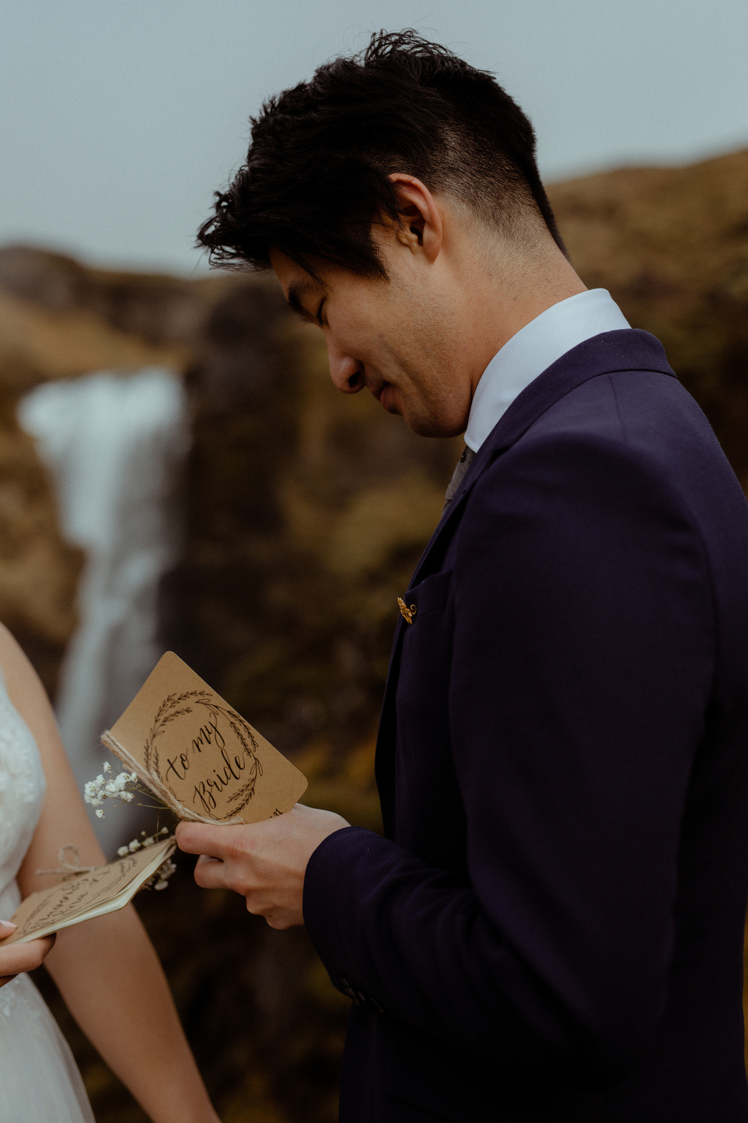 Hidden Waterfalls Iceland Elopement. Iceland elopement photographer & videographer