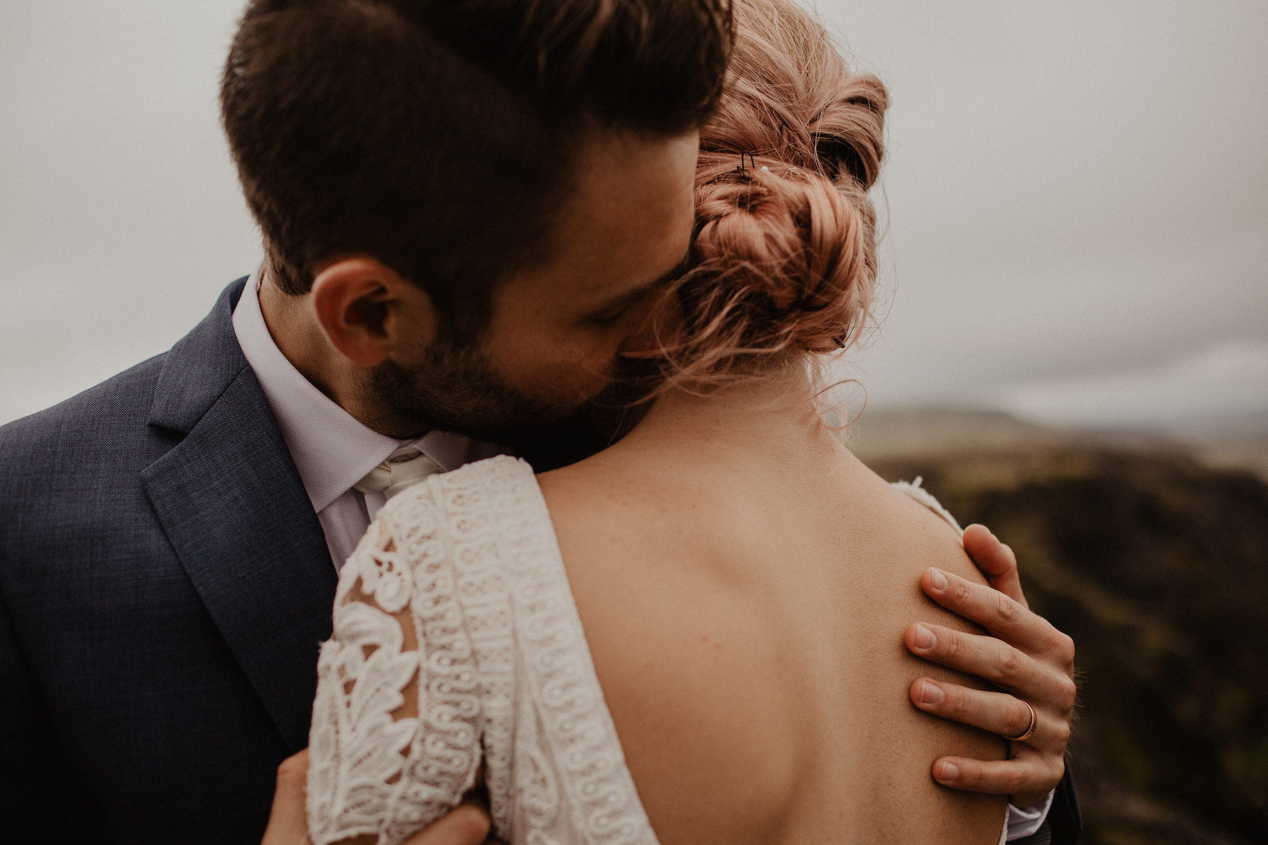 Elopement at Haifoss waterfall. Iceland elopement photographer & videographer