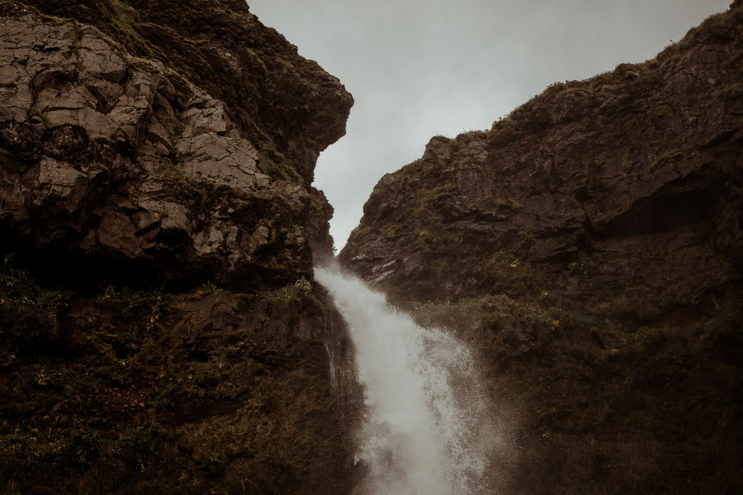 Ceremony at secret waterfall Iceland. Iceland elopement photographer & videographer