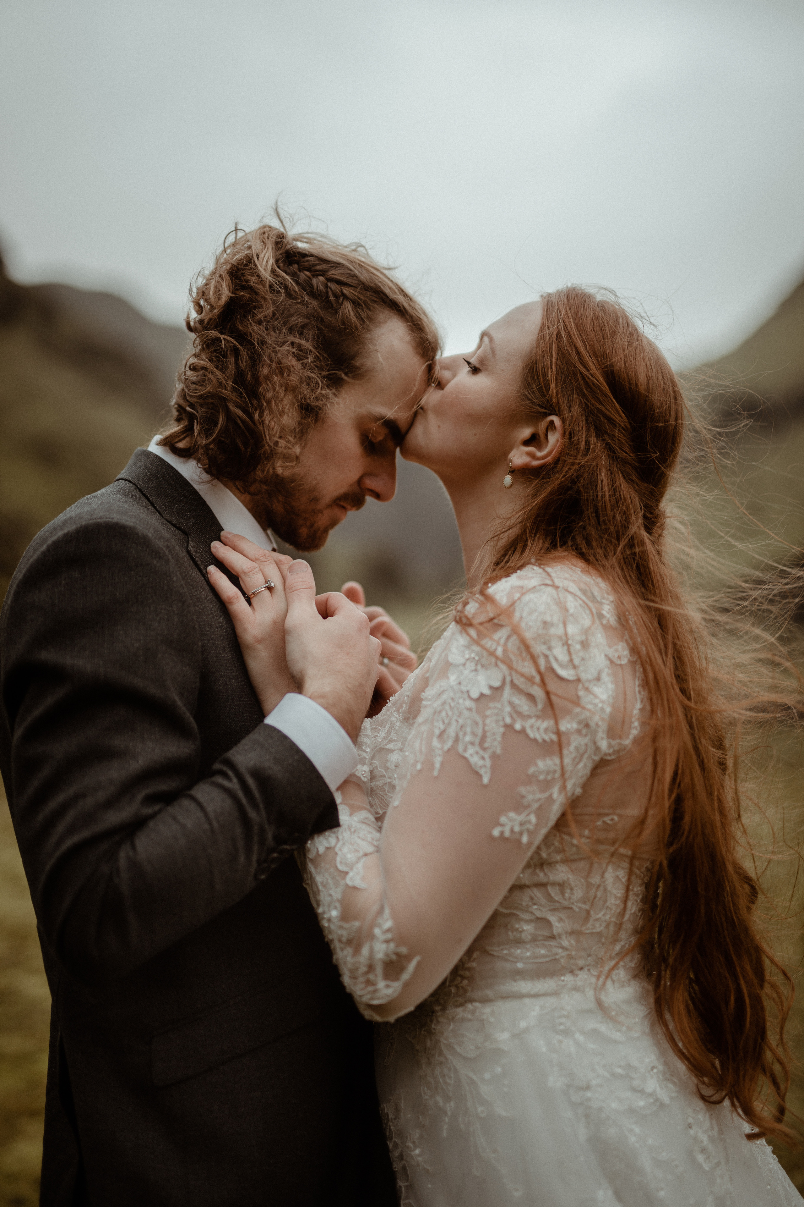 Ceremony at secret waterfall Iceland. Iceland elopement photographer & videographer