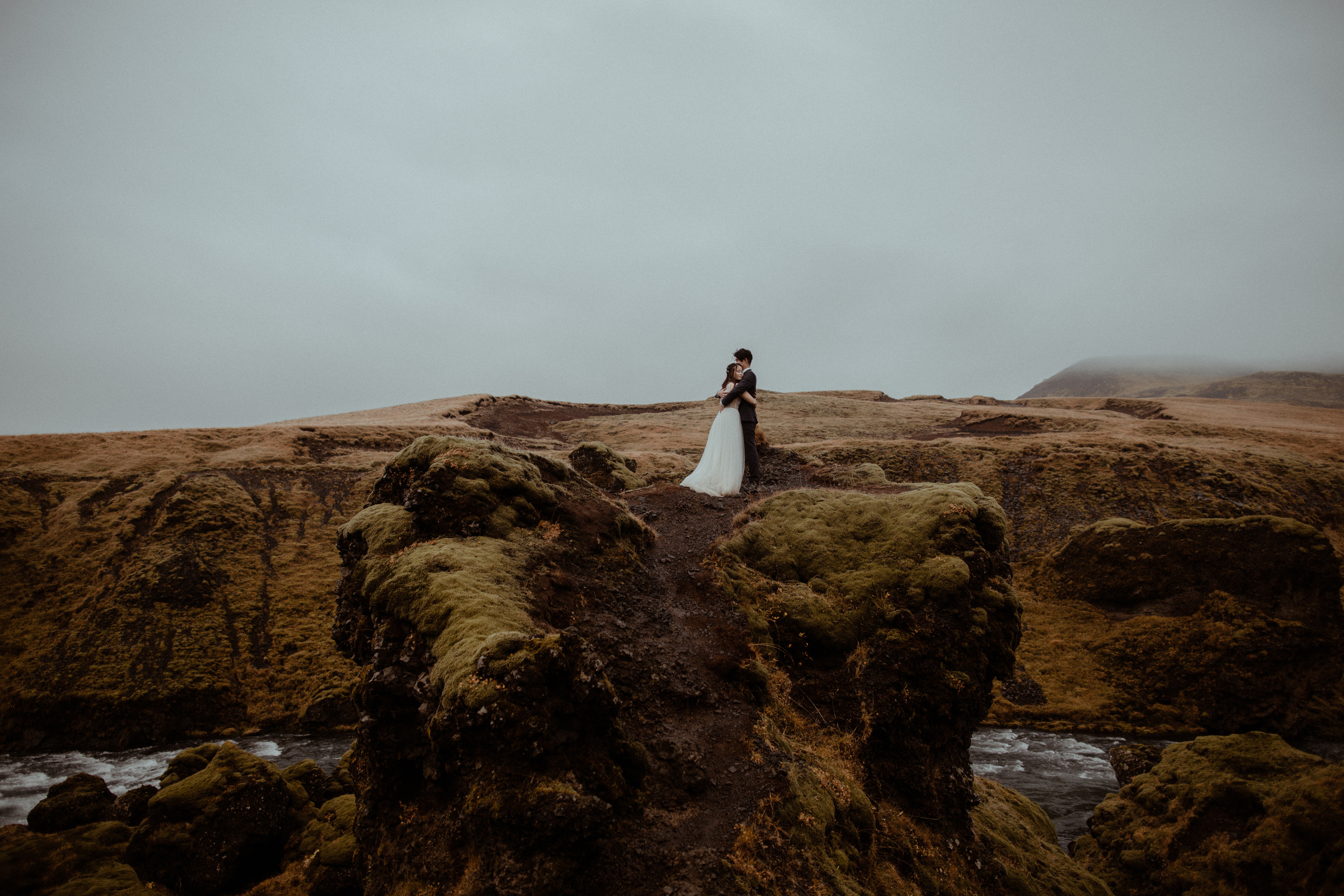 Hidden Waterfalls Iceland Elopement. Iceland elopement photographer & videographer