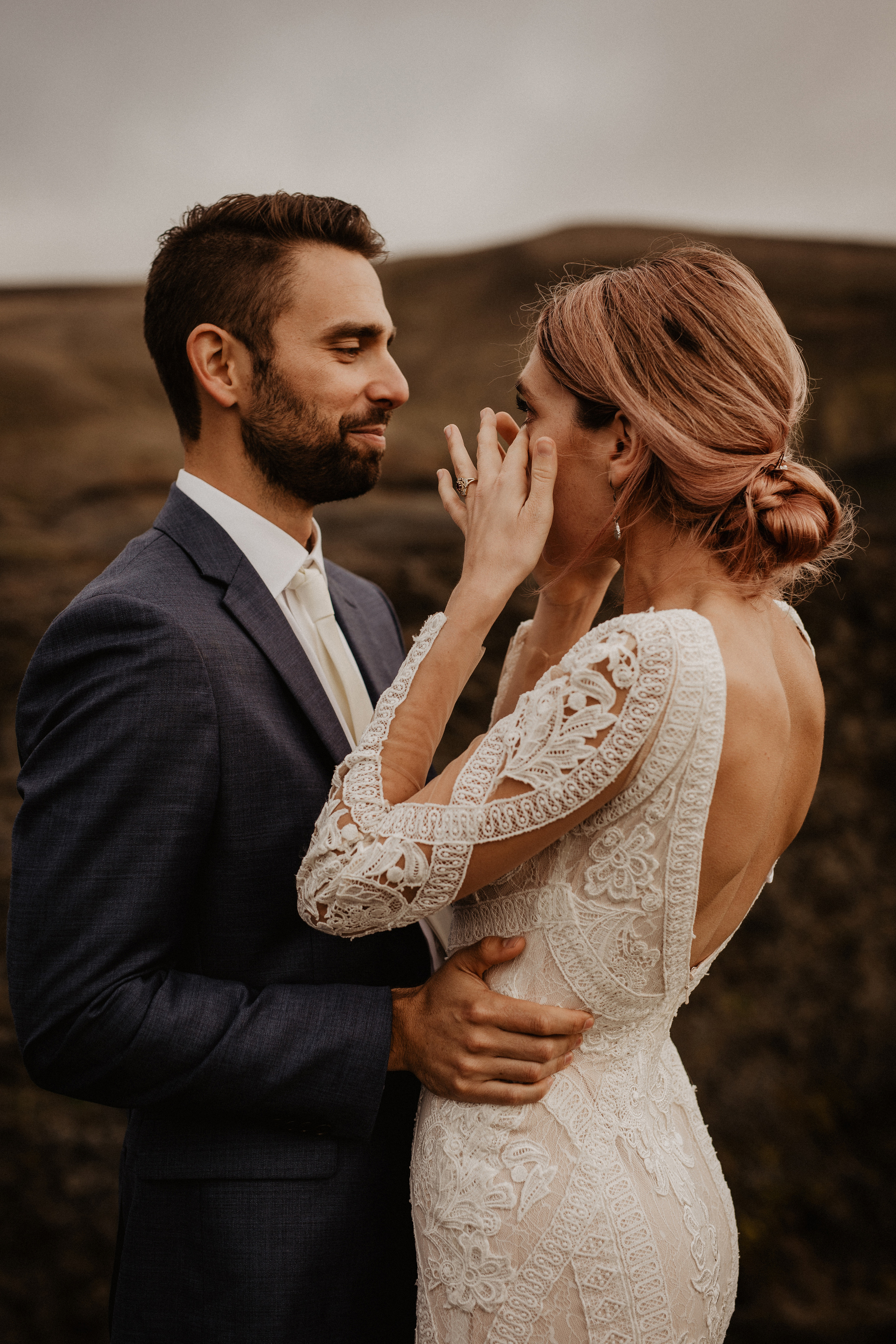 Elopement at Haifoss waterfall. Iceland elopement photographer & videographer