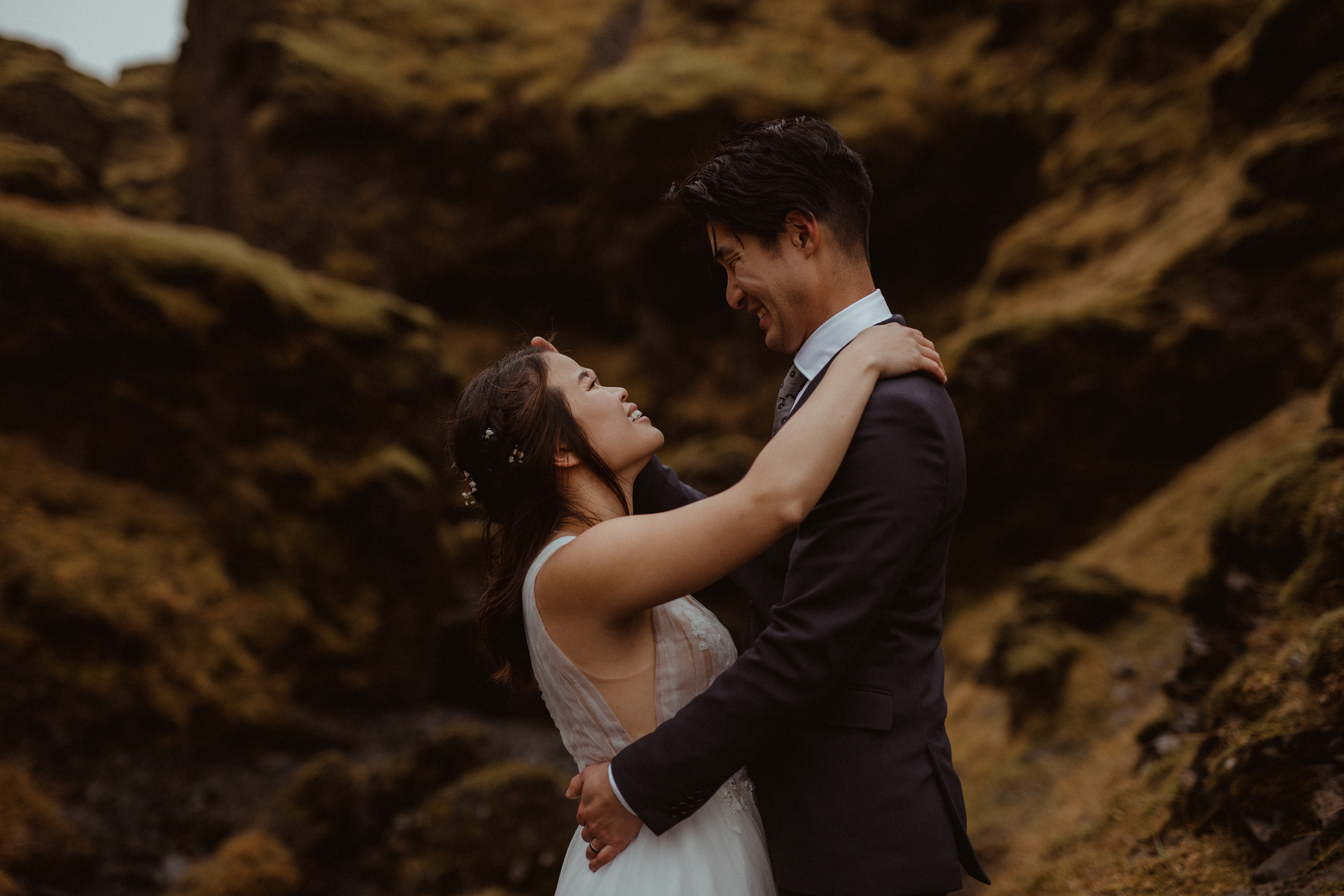 Hidden Waterfalls Iceland Elopement. Iceland elopement photographer & videographer