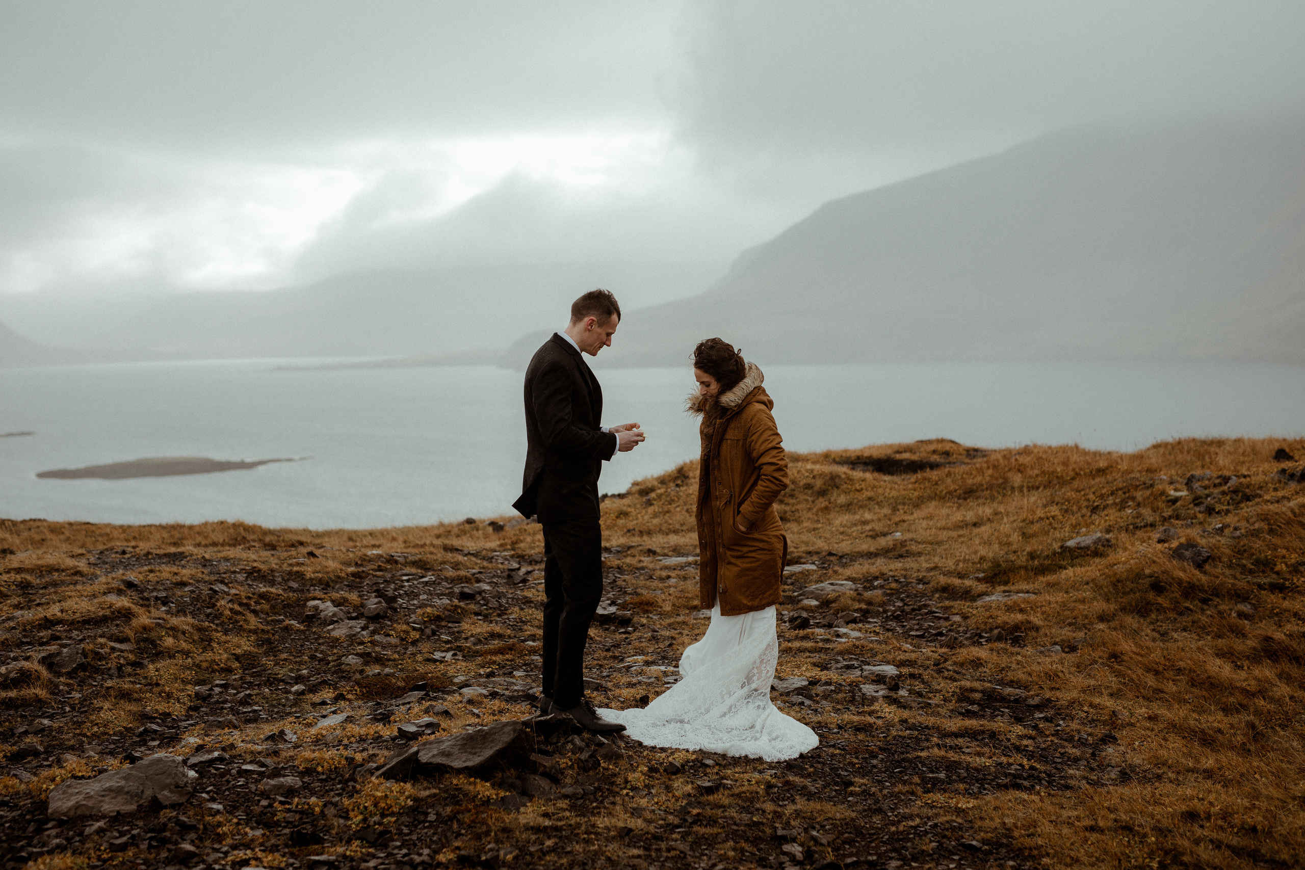 Scenic Fjords Elopement in Iceland. Iceland elopement photographer & videographer