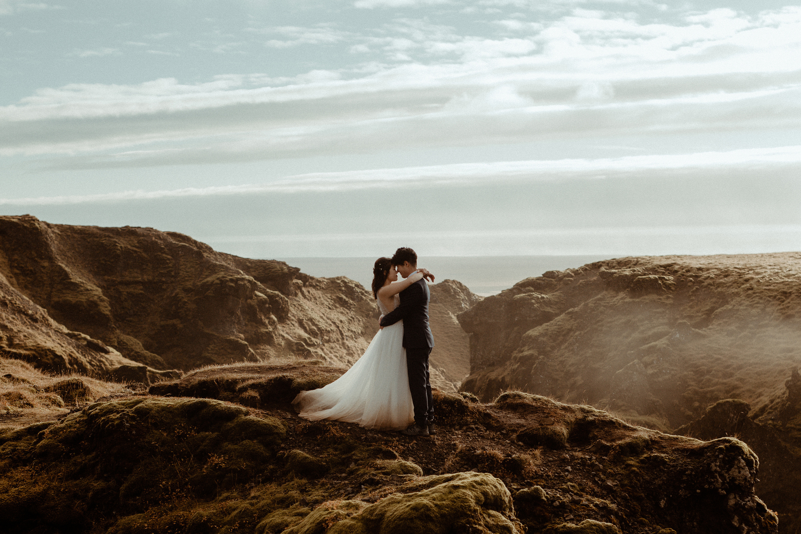 Hidden Waterfalls Iceland Elopement. Iceland elopement photographer & videographer