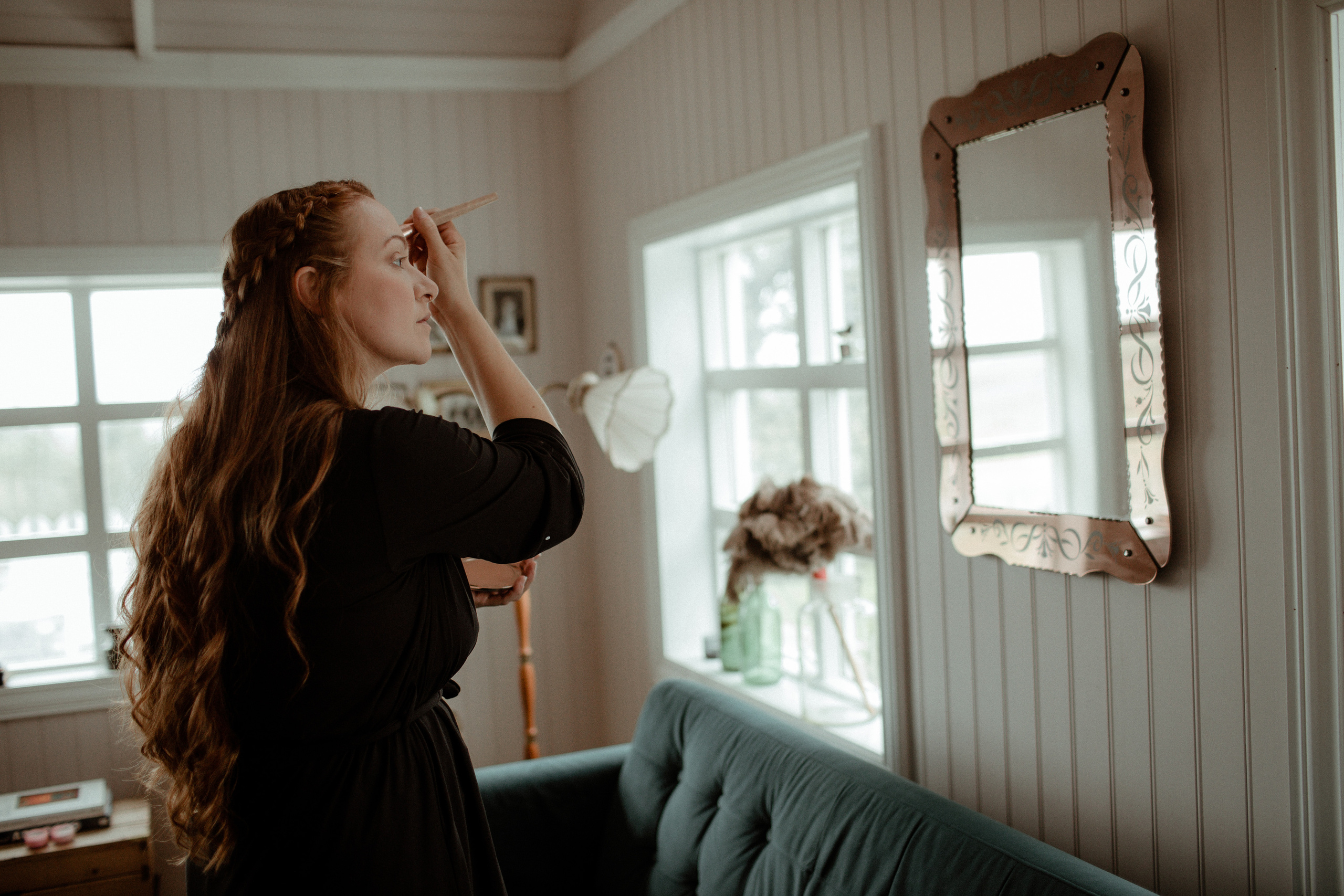 Ceremony at secret waterfall Iceland. Iceland elopement photographer & videographer