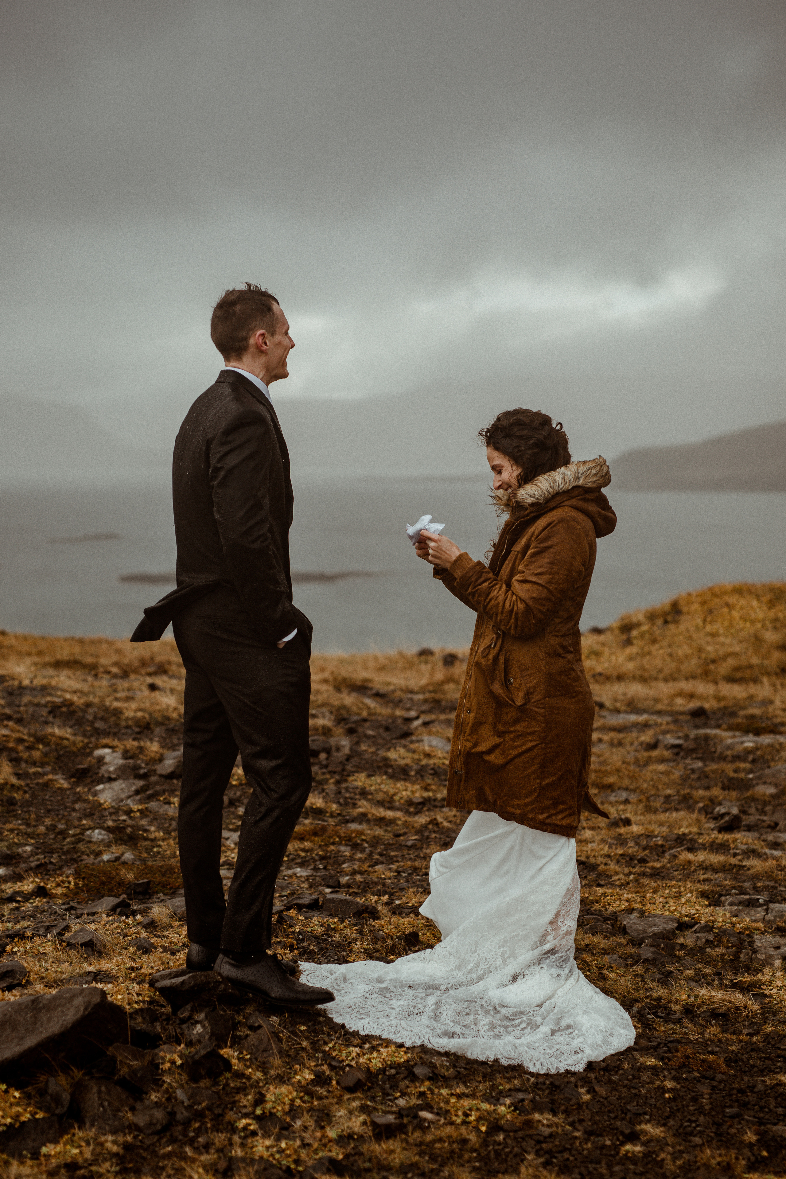 Scenic Fjords Elopement in Iceland. Iceland elopement photographer & videographer