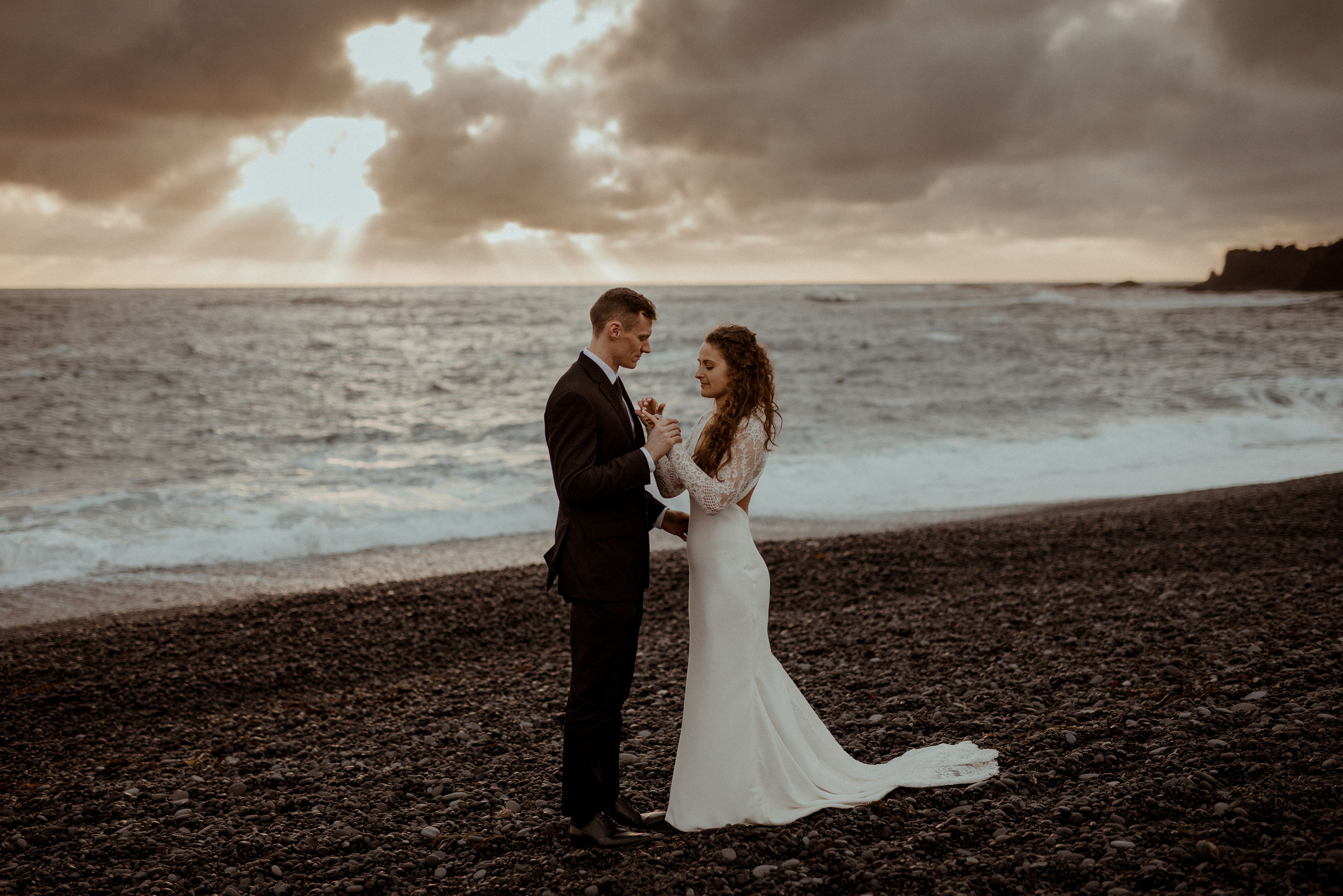 Scenic Fjords Elopement in Iceland. Iceland elopement photographer & videographer