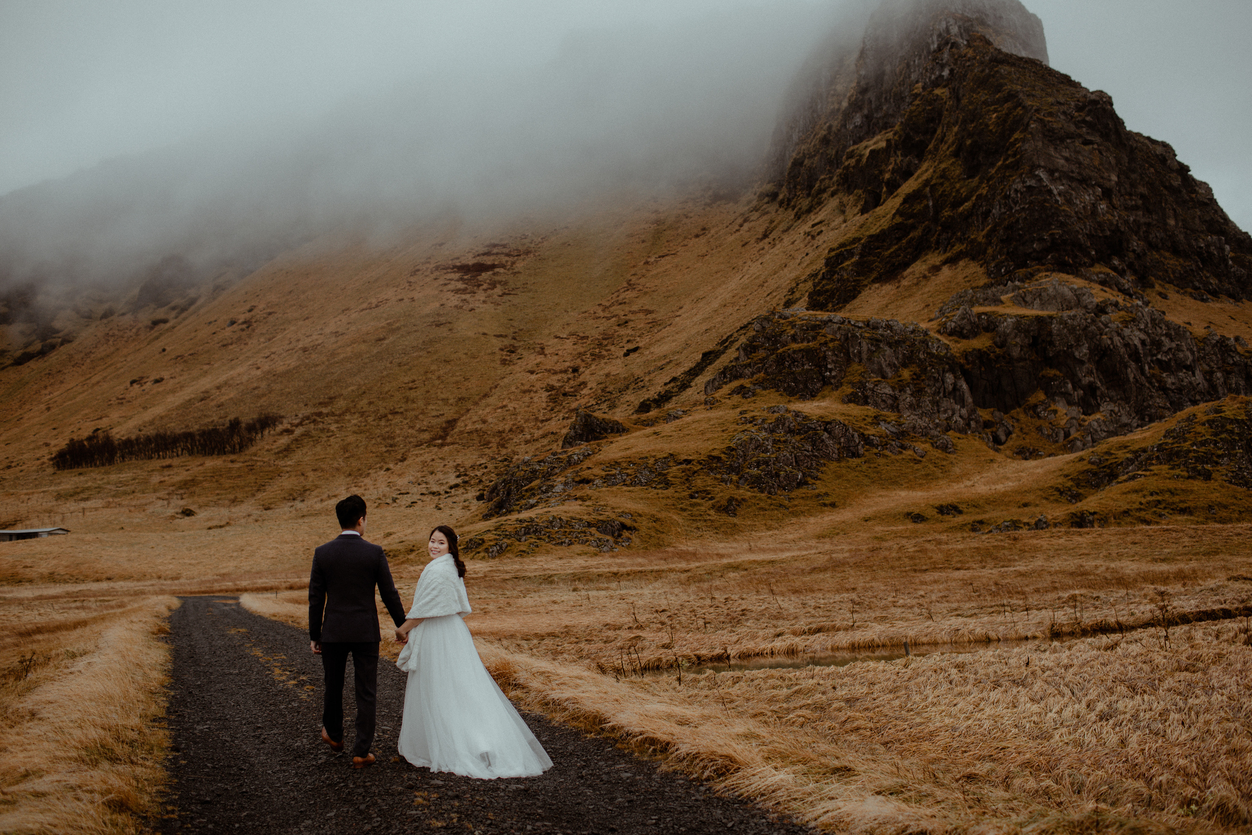 Hidden Waterfalls Iceland Elopement. Iceland elopement photographer & videographer