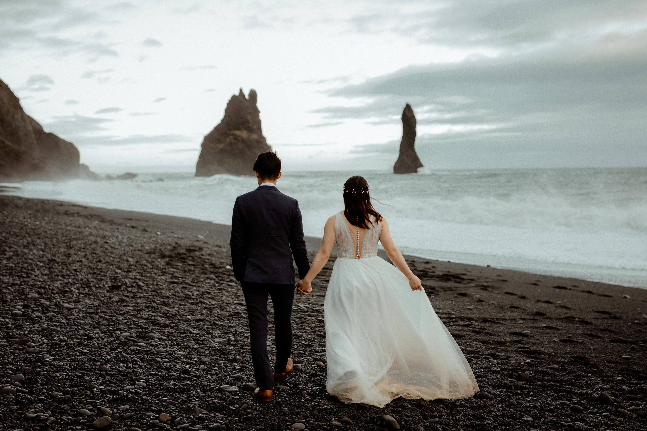 Hidden Waterfalls Iceland Elopement. Iceland elopement photographer & videographer
