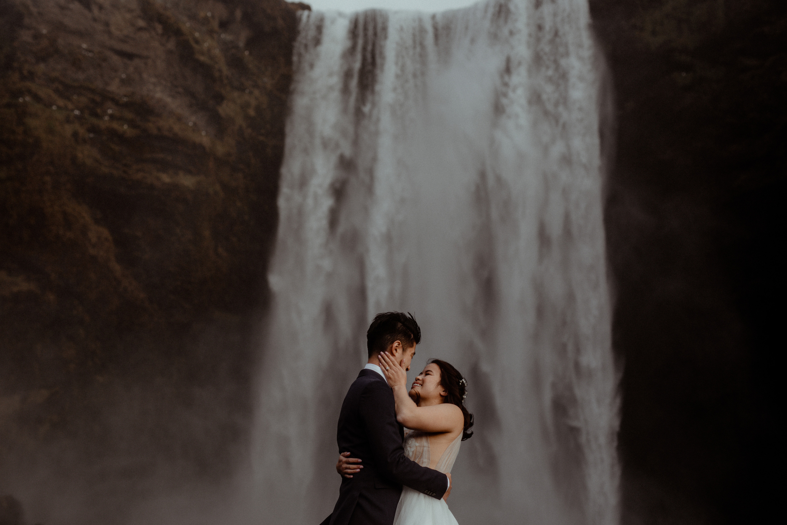 Hidden Waterfalls Iceland Elopement. Iceland elopement photographer & videographer