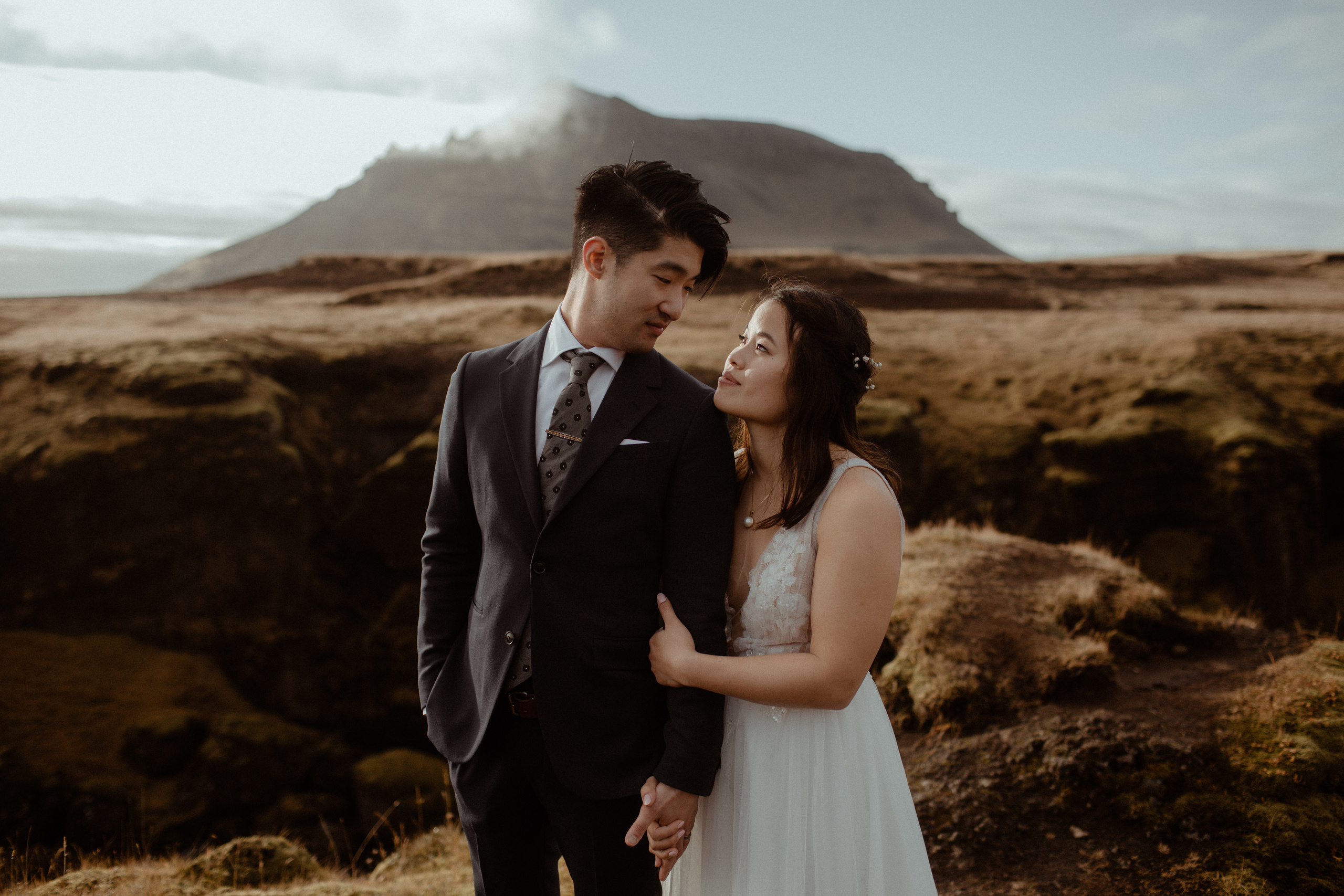 Hidden Waterfalls Iceland Elopement. Iceland elopement photographer & videographer